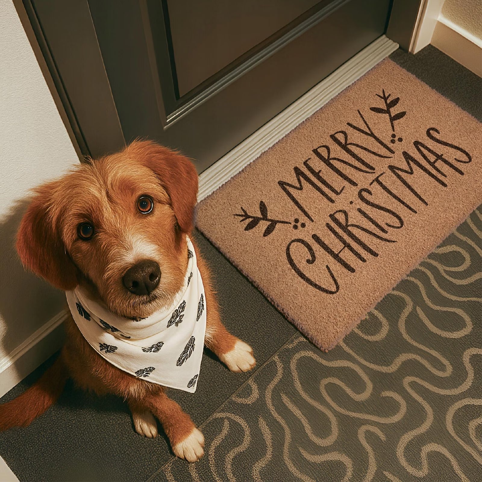Wycieraczka MERRY CHRISTMAS Święta Boże Narodzenie Prezent kokosowa 60×40