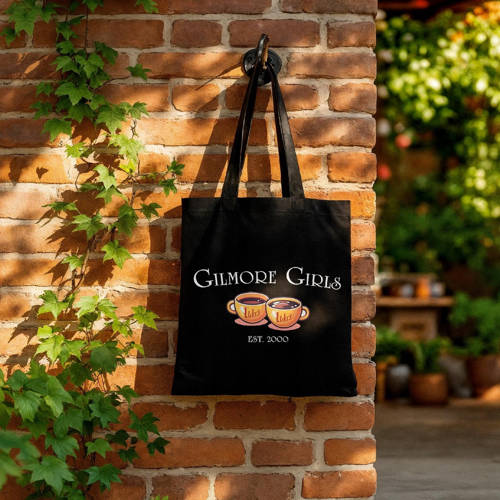 Torba bawełniana czarna na zakupy Gilmore Girls Dla Fanów Prezent
