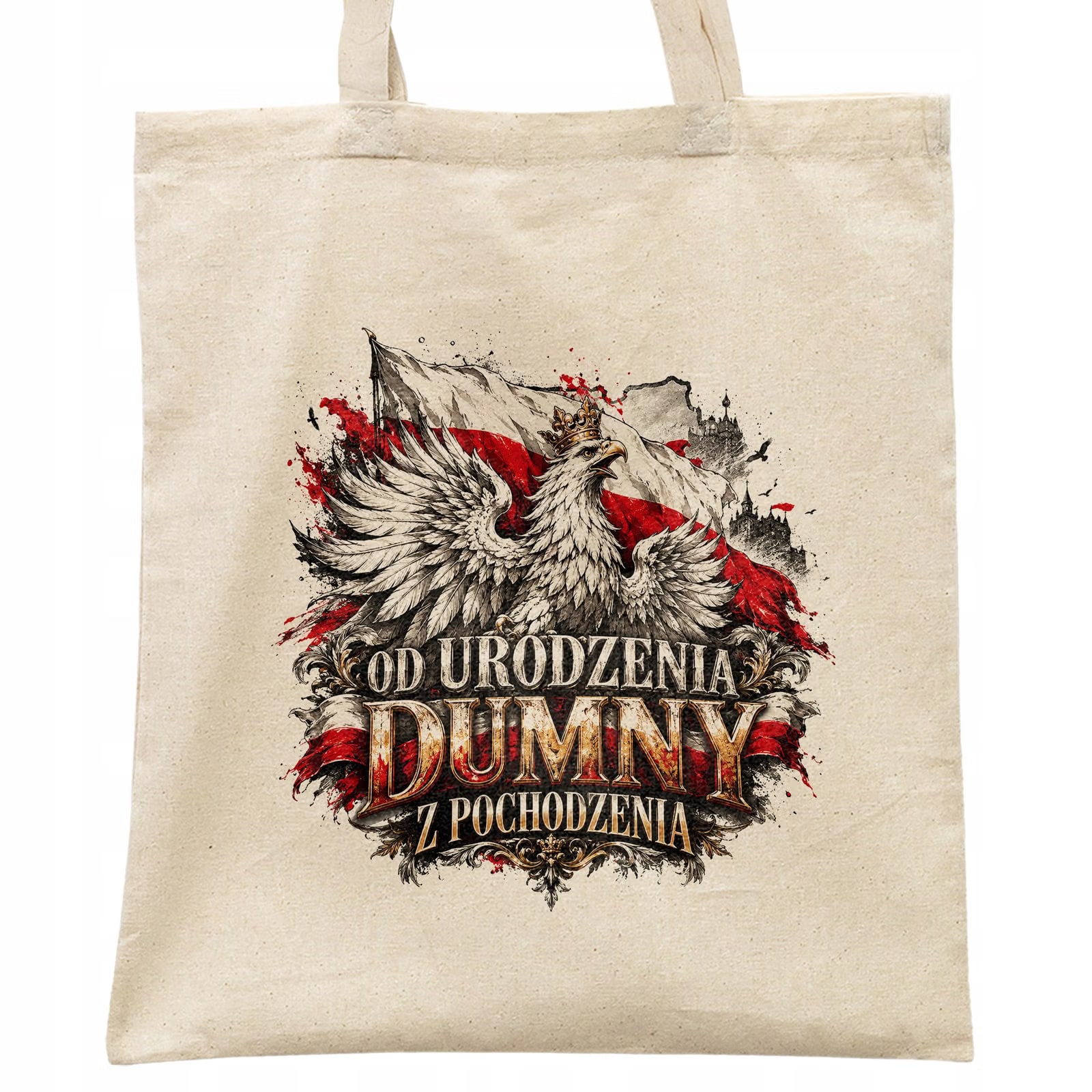 Torba shopper ecru patriotyczna święto niepodległości z nadrukiem
