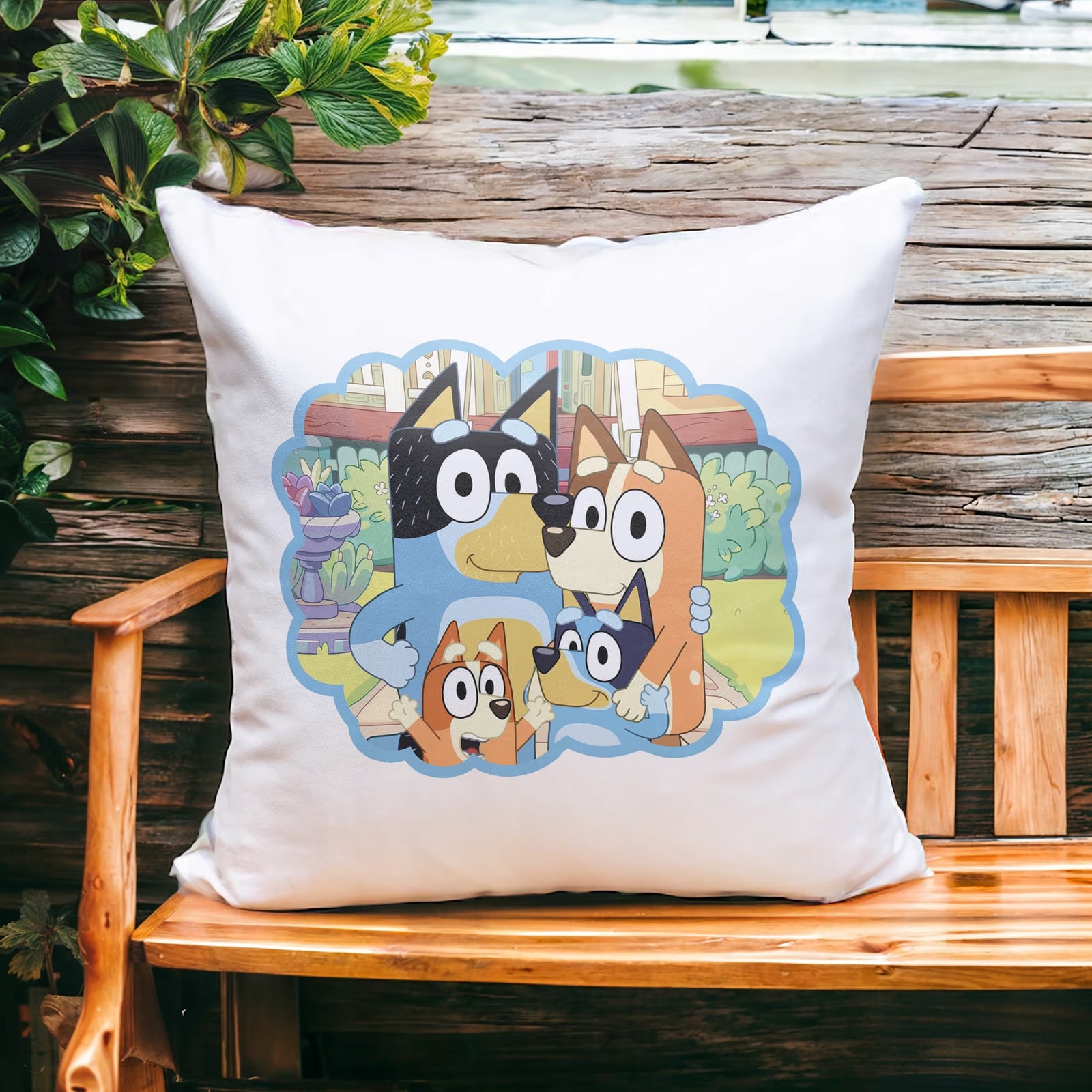 Poduszka 38x38cm Bluey Bingo Dla Fana Bajki Dla Dzieci Prezent