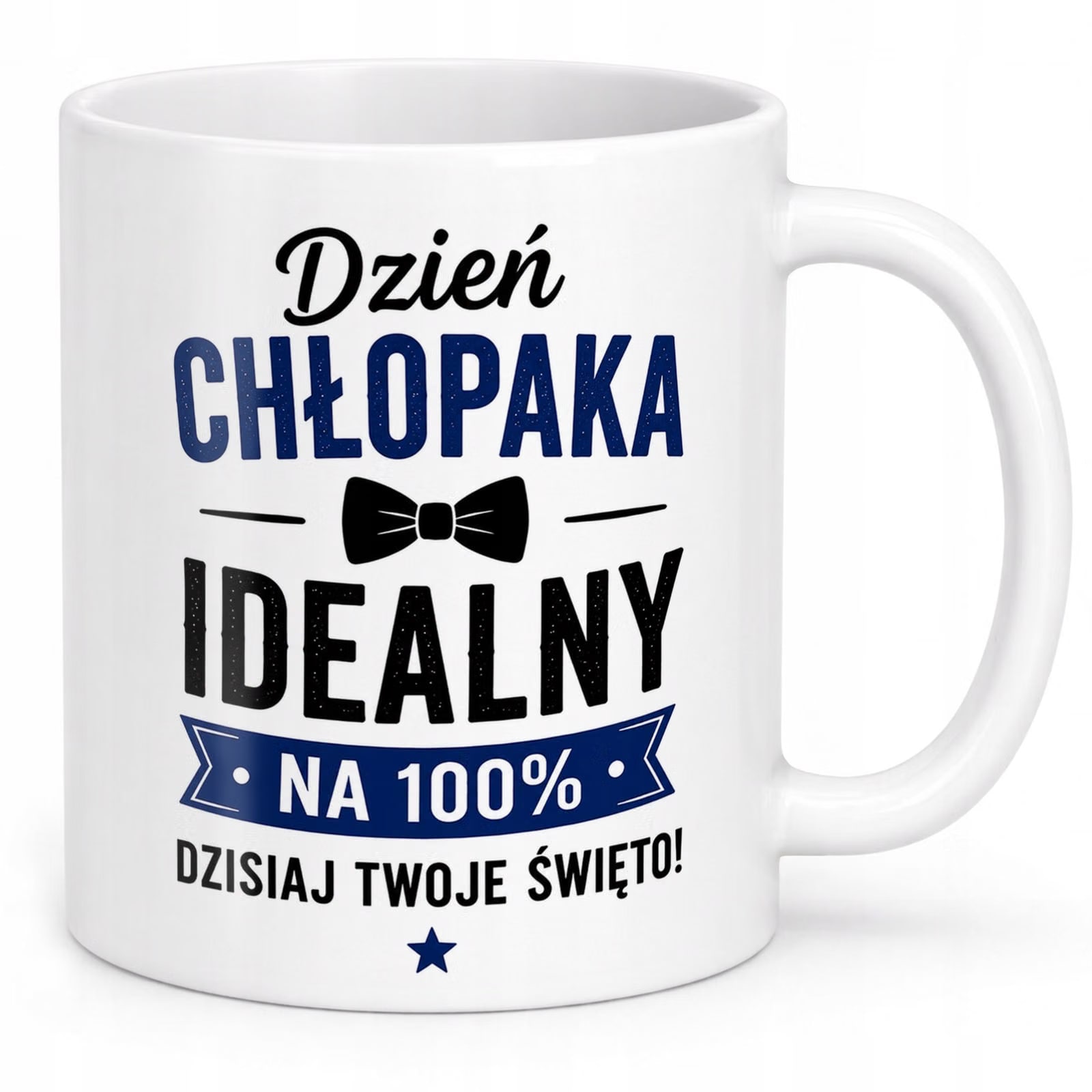Biały Kubek z nadrukiem Dzień Chłopaka Dla Mężczyzny Upominek Prezent