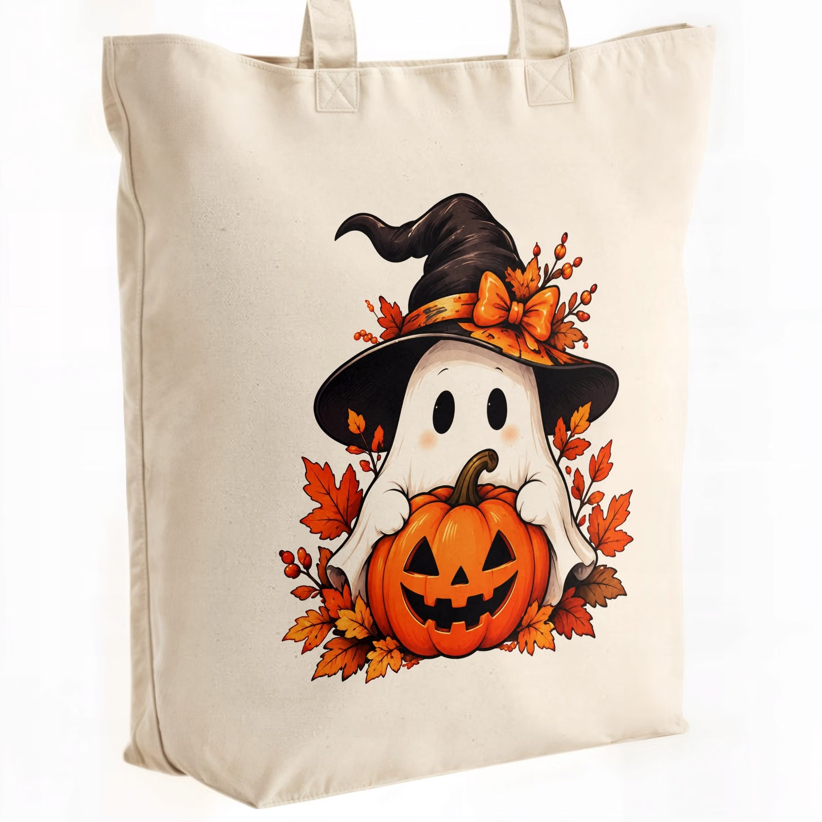 Torba shopper bawełniana premium halloween na zakupy z nadrukiem