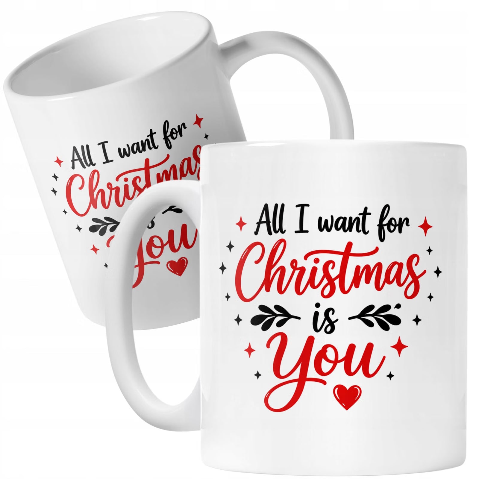 Kubek Biały z Nadrukiem Boże Narodzenie All I Want For Christmas Prezent