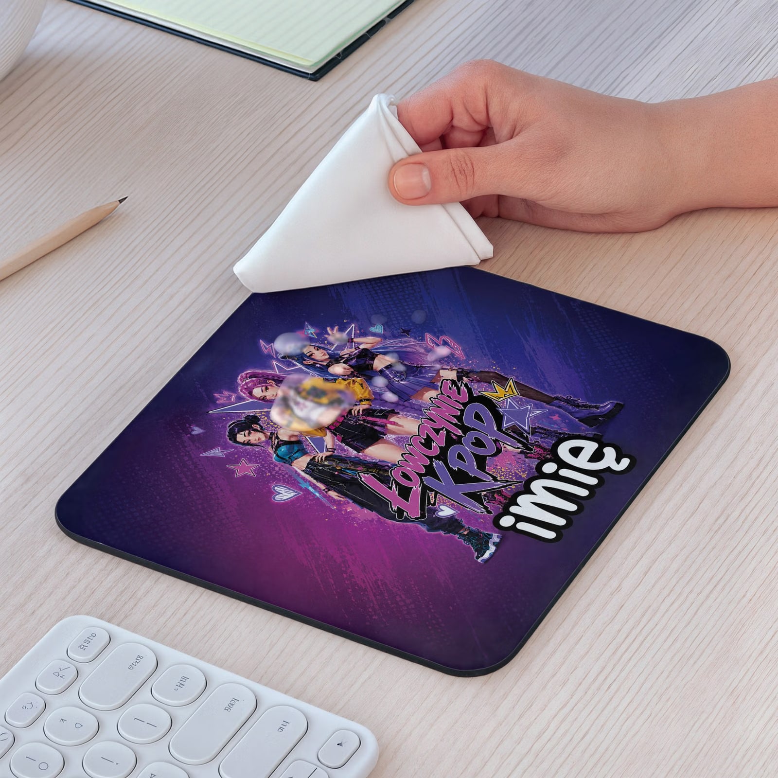 Podkładka pod mysz personalizowana z nadrukiem Łowczynie Kpop dla graczy