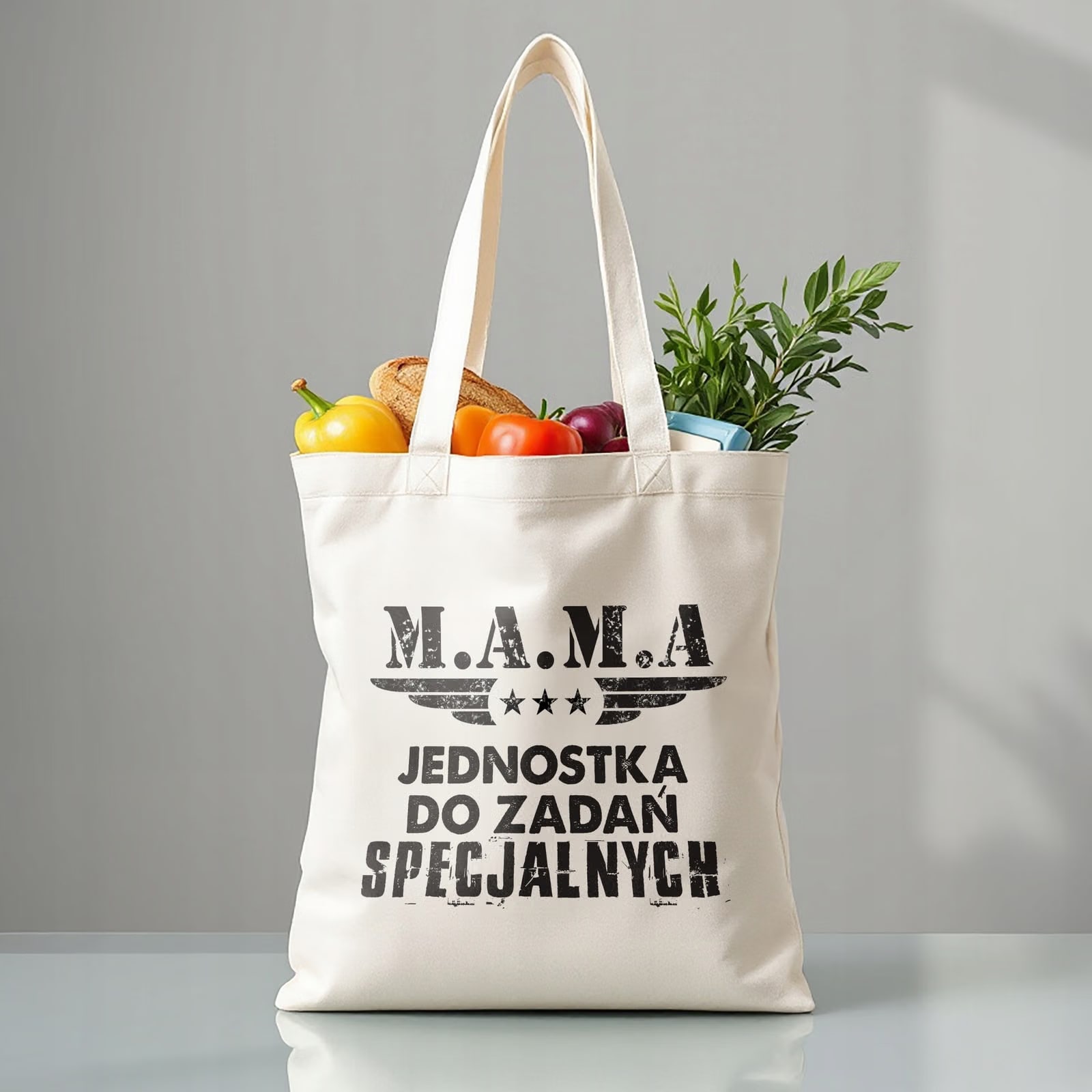 Torba bawełniana premium na zakupy Dzień Matki Prezent Jednostka