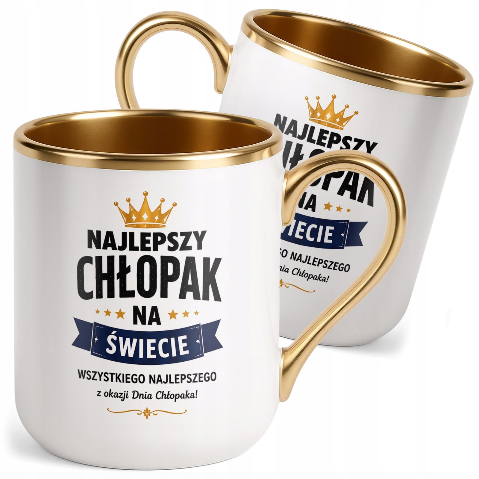 Kubek z nadrukiem Premium Złoty Dzień Chłopaka Mężczyzny Prezent