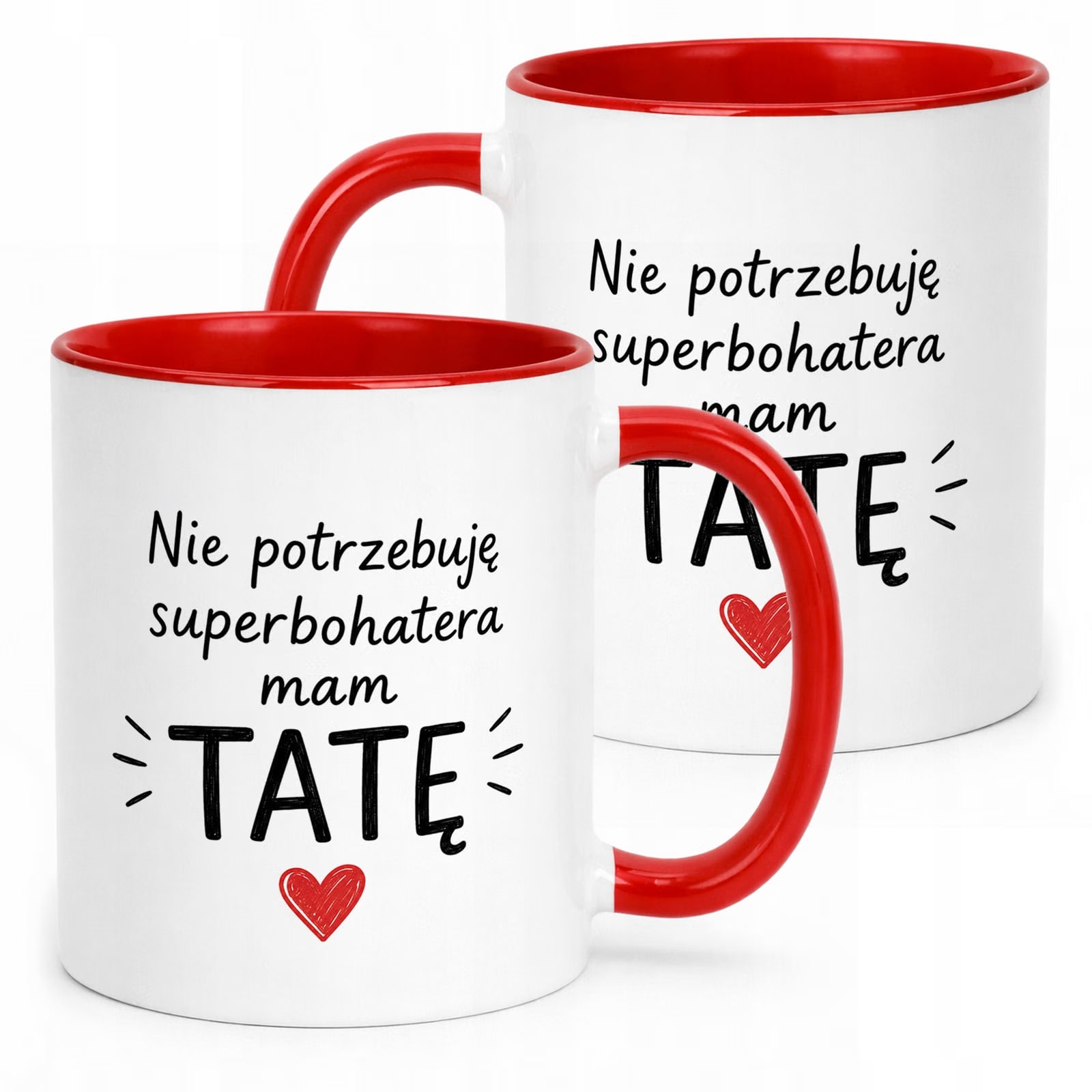 Kubek Czerwony upominek na Dzień Ojca prezent dla taty