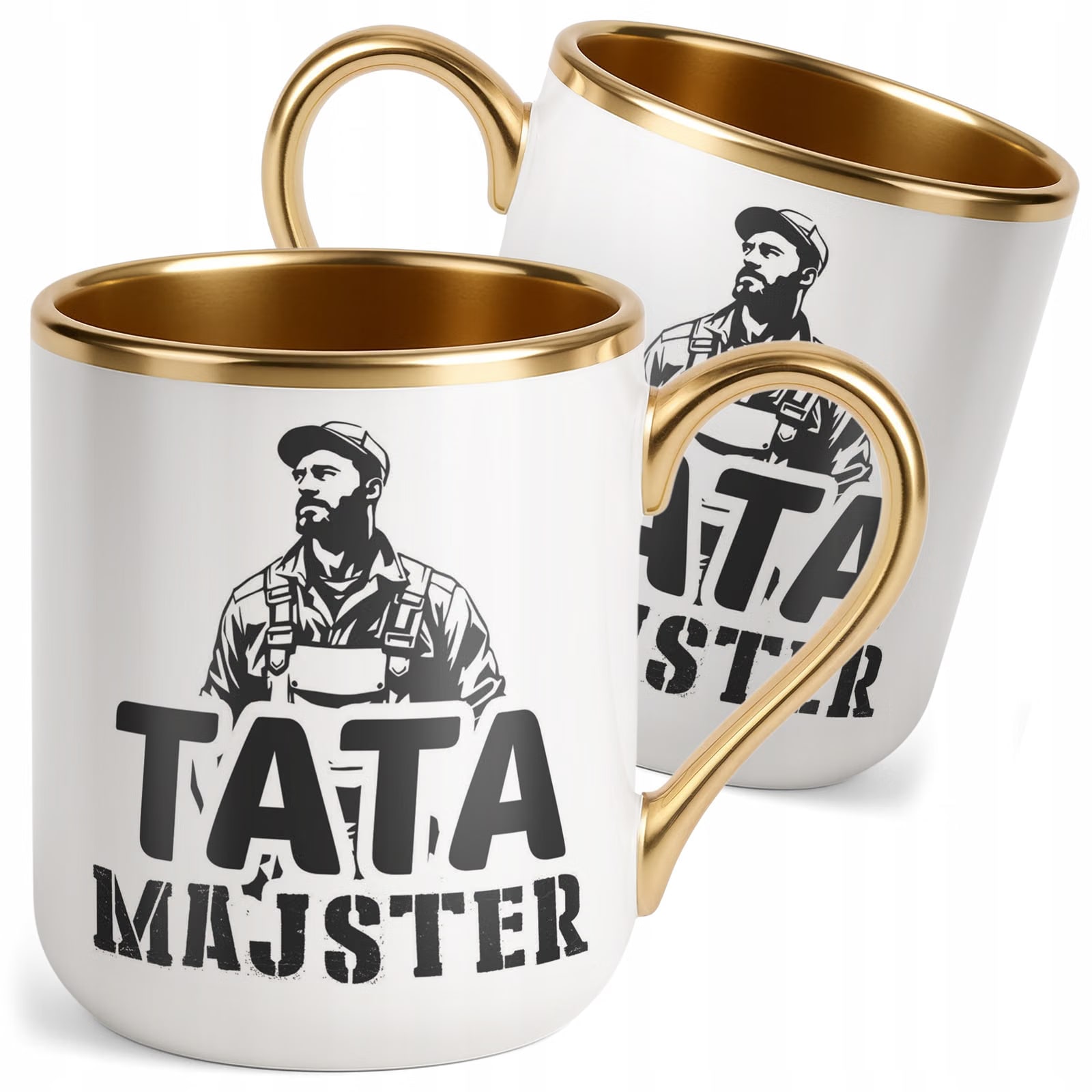 Kubek Premium Złoty Dzień Ojca Dla Taty Tata Majster Prezent