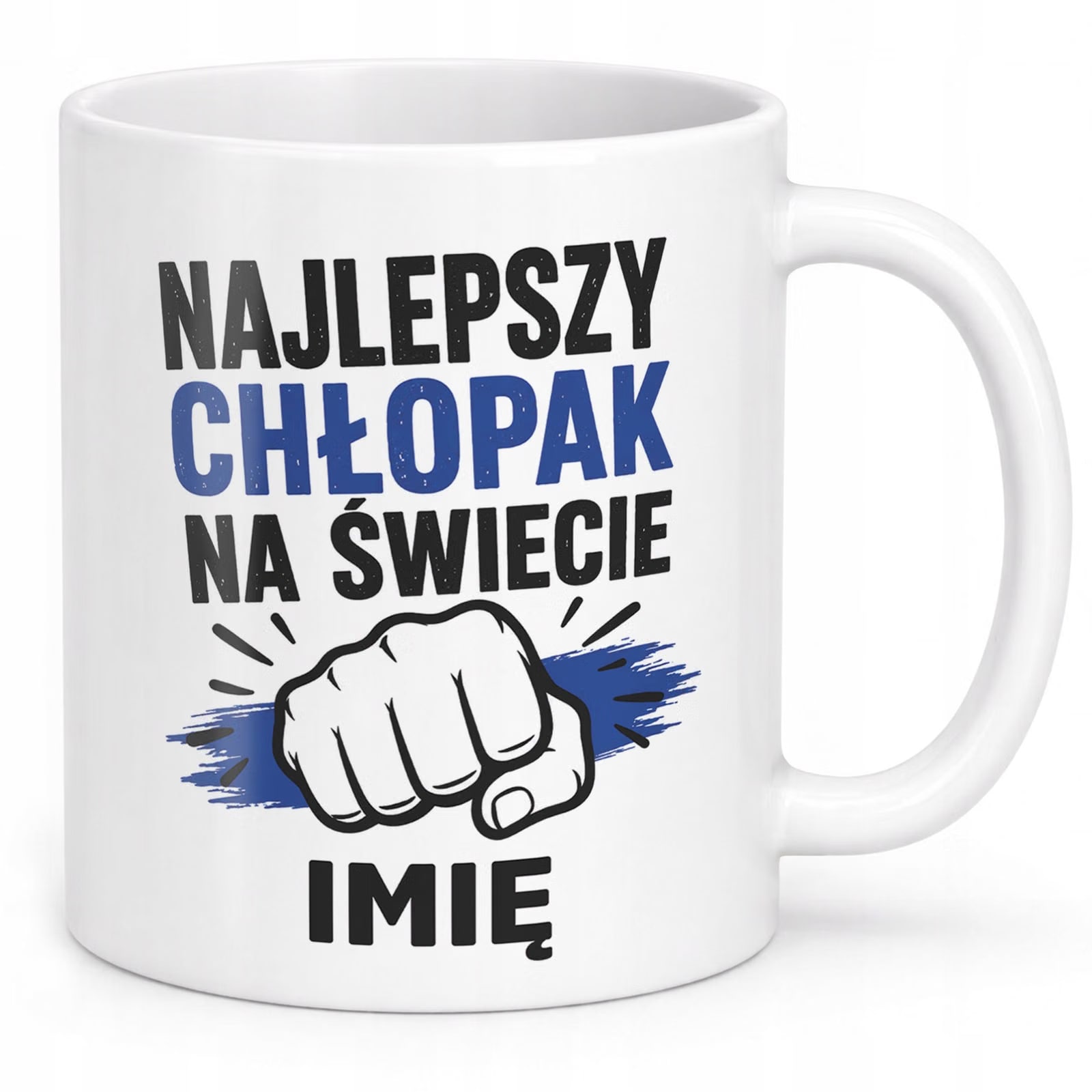 Biały Kubek personalizowany z nadrukiem Dzień Chłopaka Dla Mężczyzny