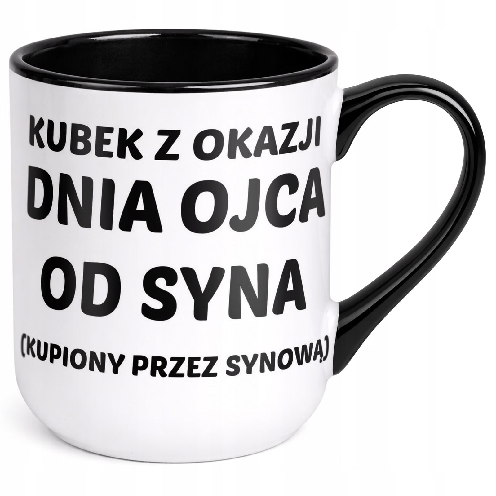 Kubek z nadrukiem Premium Czarny Dla Taty Dzień Ojca Upominek Prezent