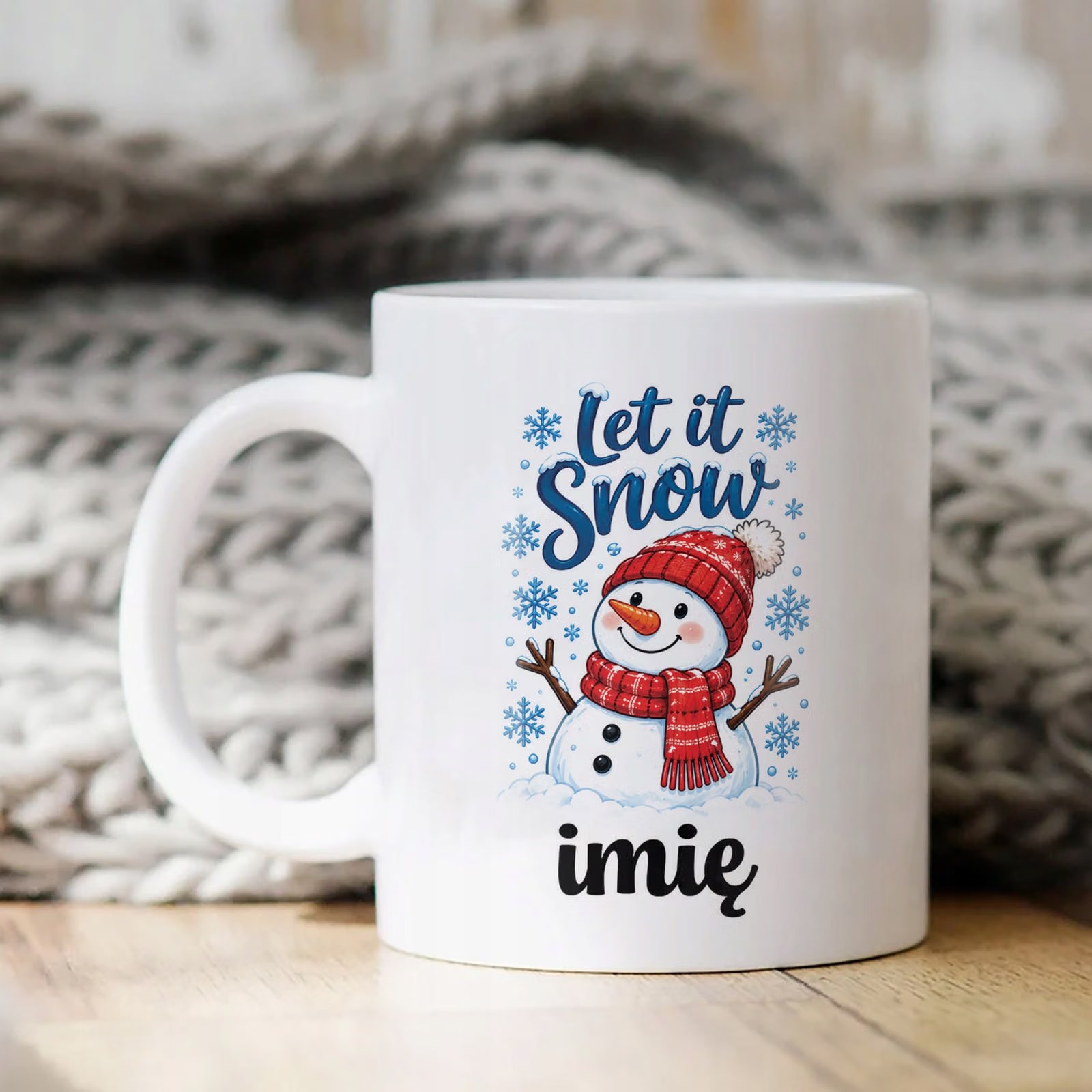 Kubek Biały Personalizowany z Nadrukiem Boże Narodzenie Święta Prezent