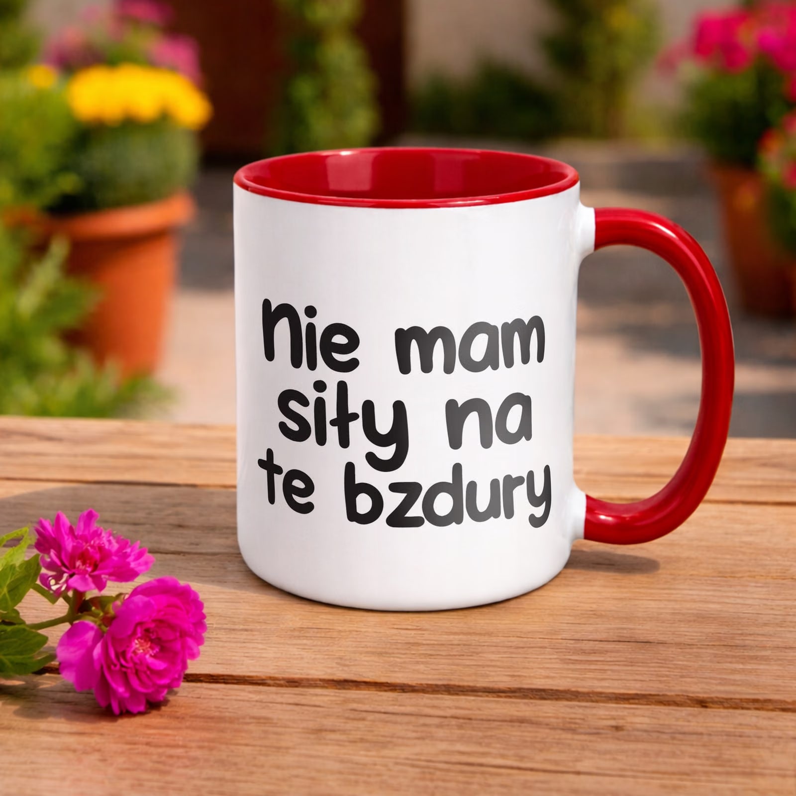 Kubek Czerwony Nie Mam Siły Na Te Bzdury Śmieszny Zabawny Prezent