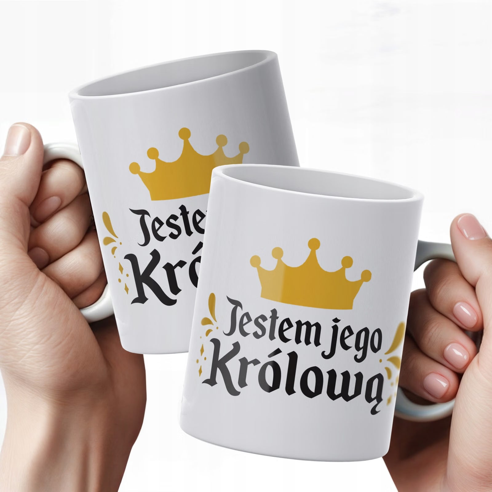 Zestaw kubków na Walentynki Król Królowa Prezent Dla Pary Zakochanych