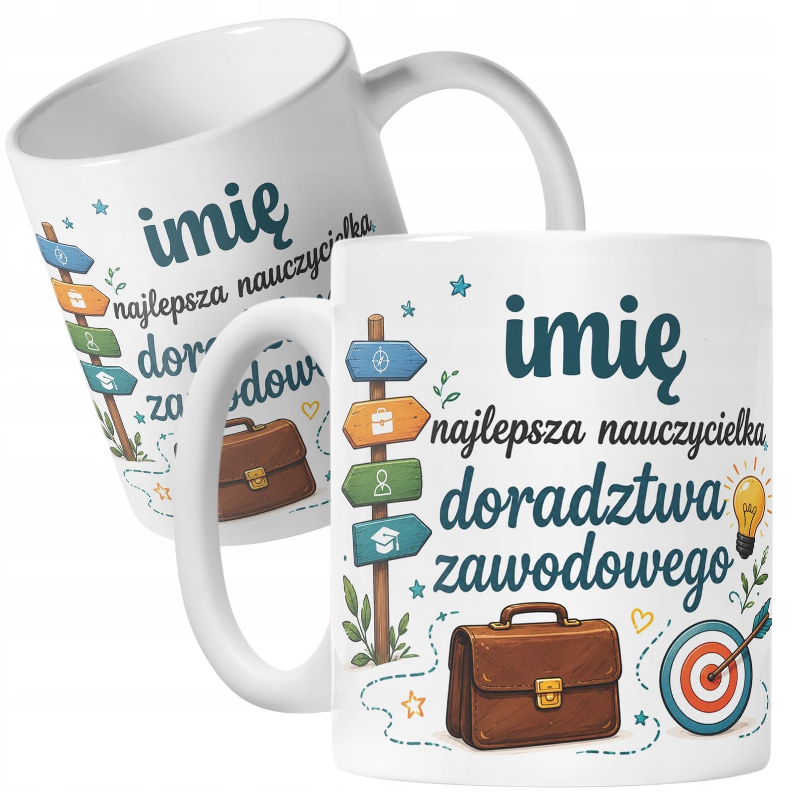Kubek z Imieniem Dzień Nauczyciela Zakończenie Roku Doradztwo Zawodowe