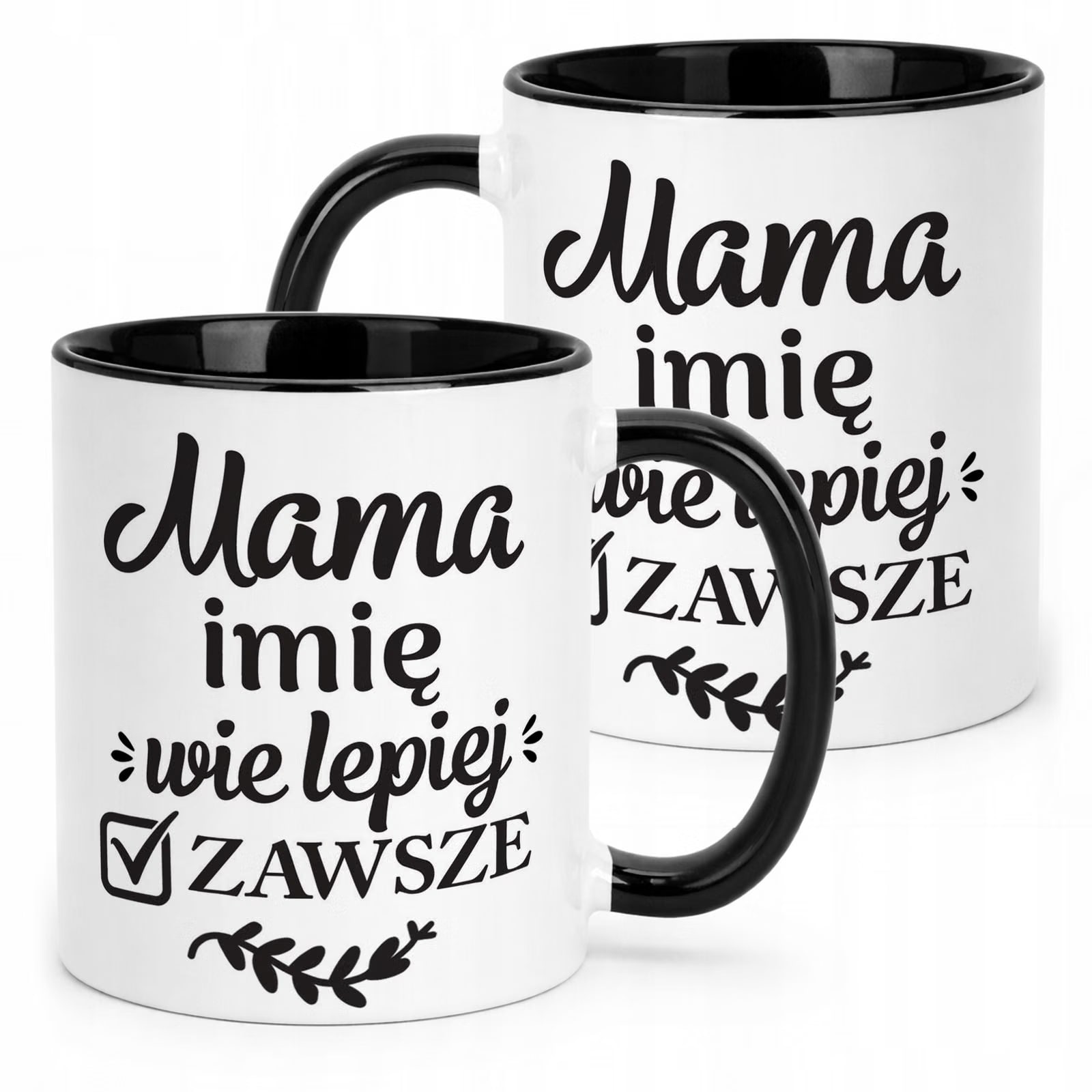 Kubek Czarny Personalizowany Dzień Matki Dla Mamy Prezent Upominek