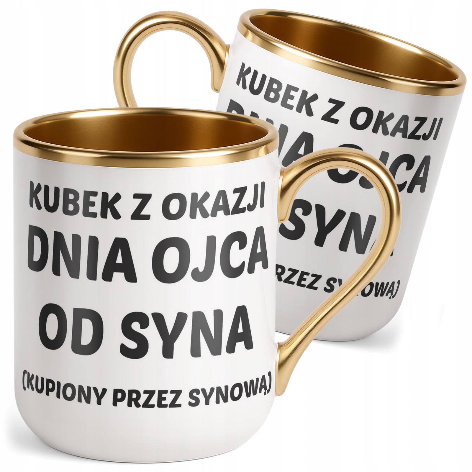 Kubek Premium Złoty Dzień Ojca Dla Taty Od Syna Kupiony Przez Synową