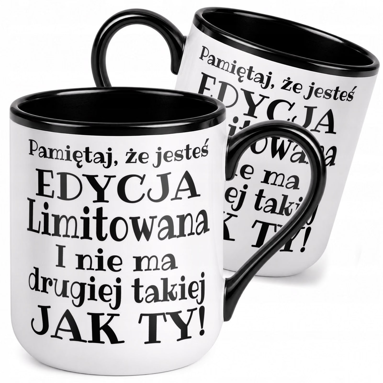 Kubek z nadrukiem Premium Czarny Edycja Limitowana Upominek Prezent