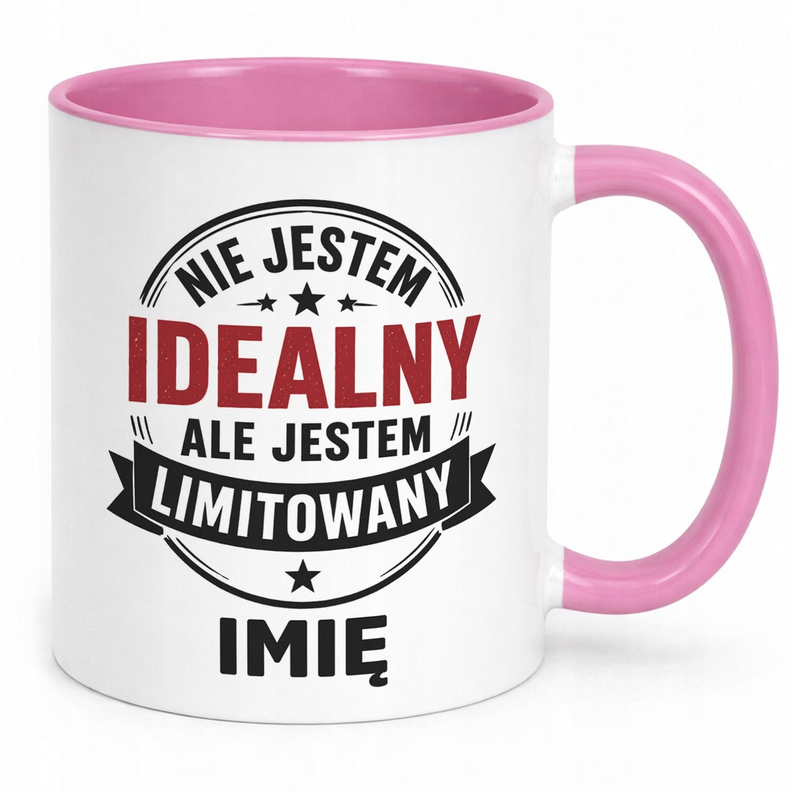 Różowy Kubek personalizowany z nadrukiem Dzień Chłopaka Mężczyzny Prezent