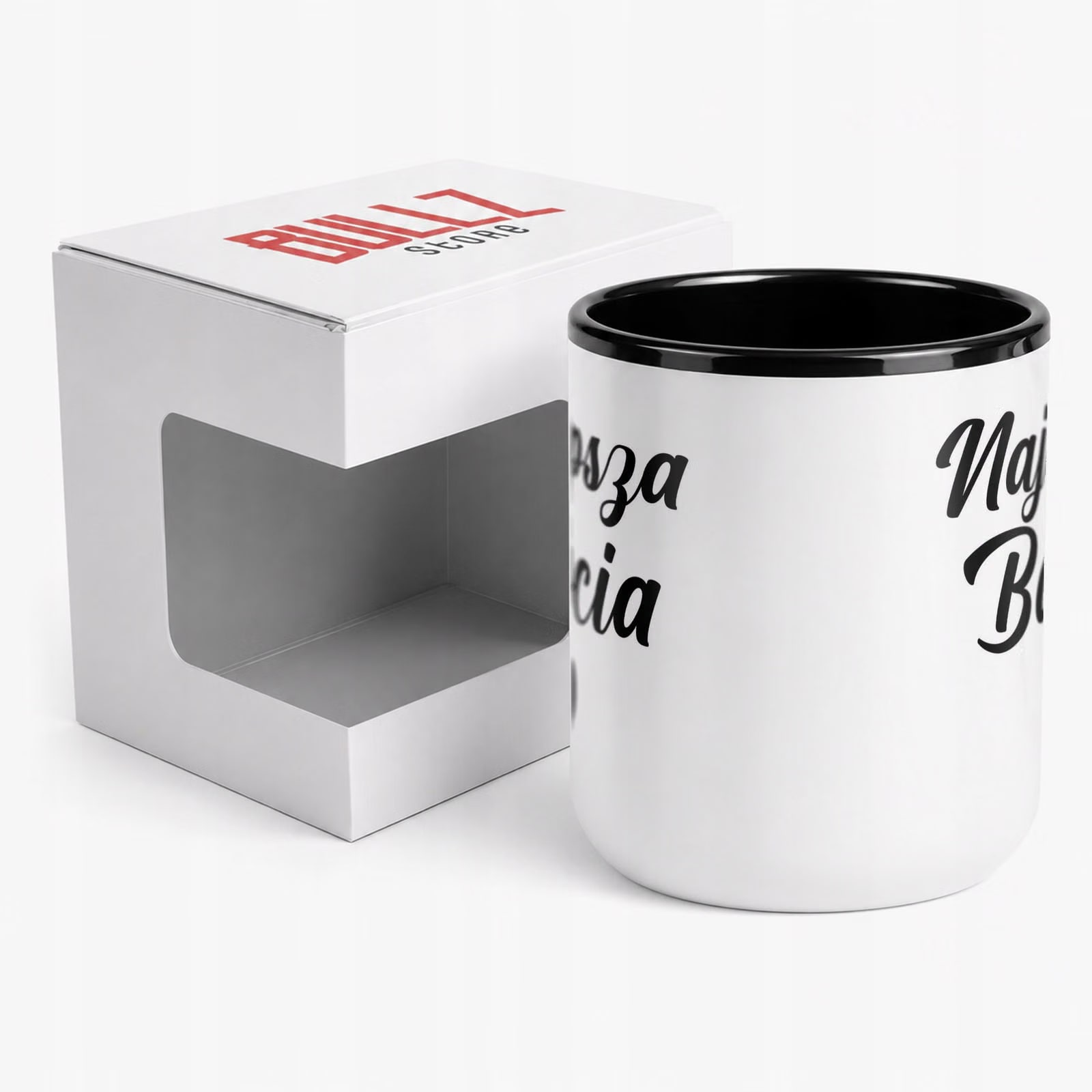 Kubek z nadrukiem Premium Czarny Dzień Babci Dla Babci Upominek Prezent