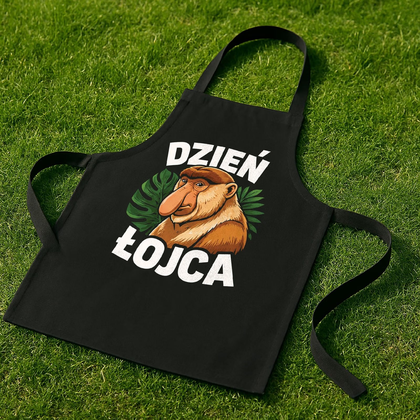 Prezent na Dzień Ojca fartuch czarny dla taty praktyczny miły upominek