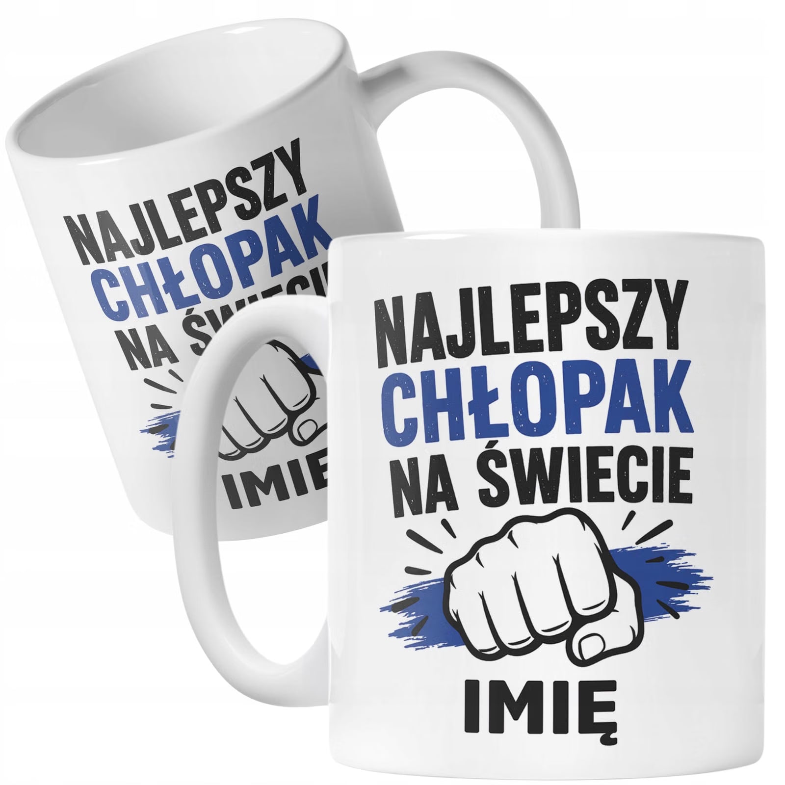 Biały Kubek personalizowany z nadrukiem Dzień Chłopaka Dla Mężczyzny