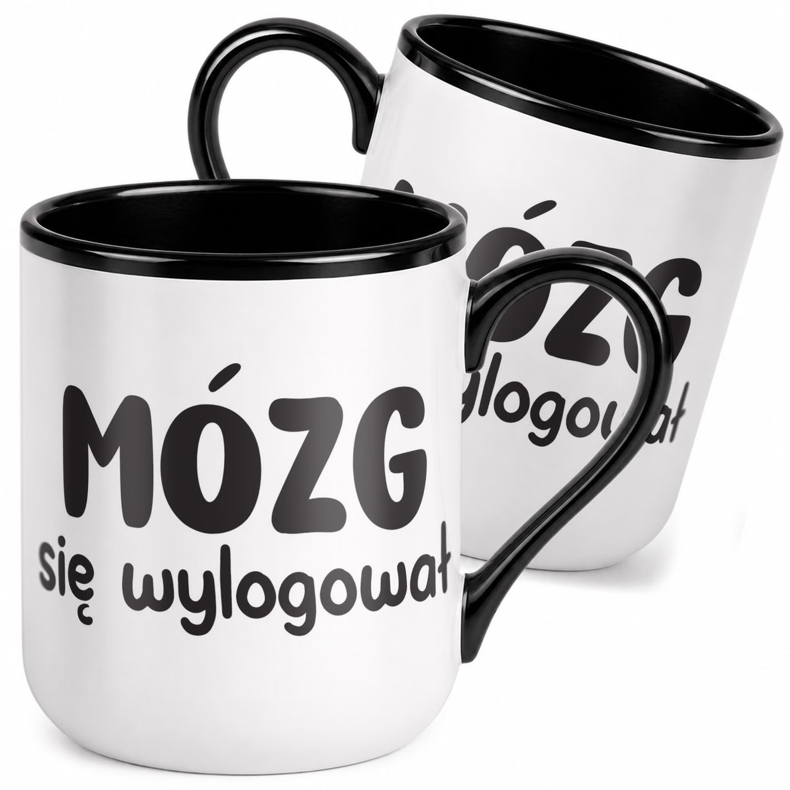 Kubek z nadrukiem Premium Czarny Mózg Się Wylogował Prezent
