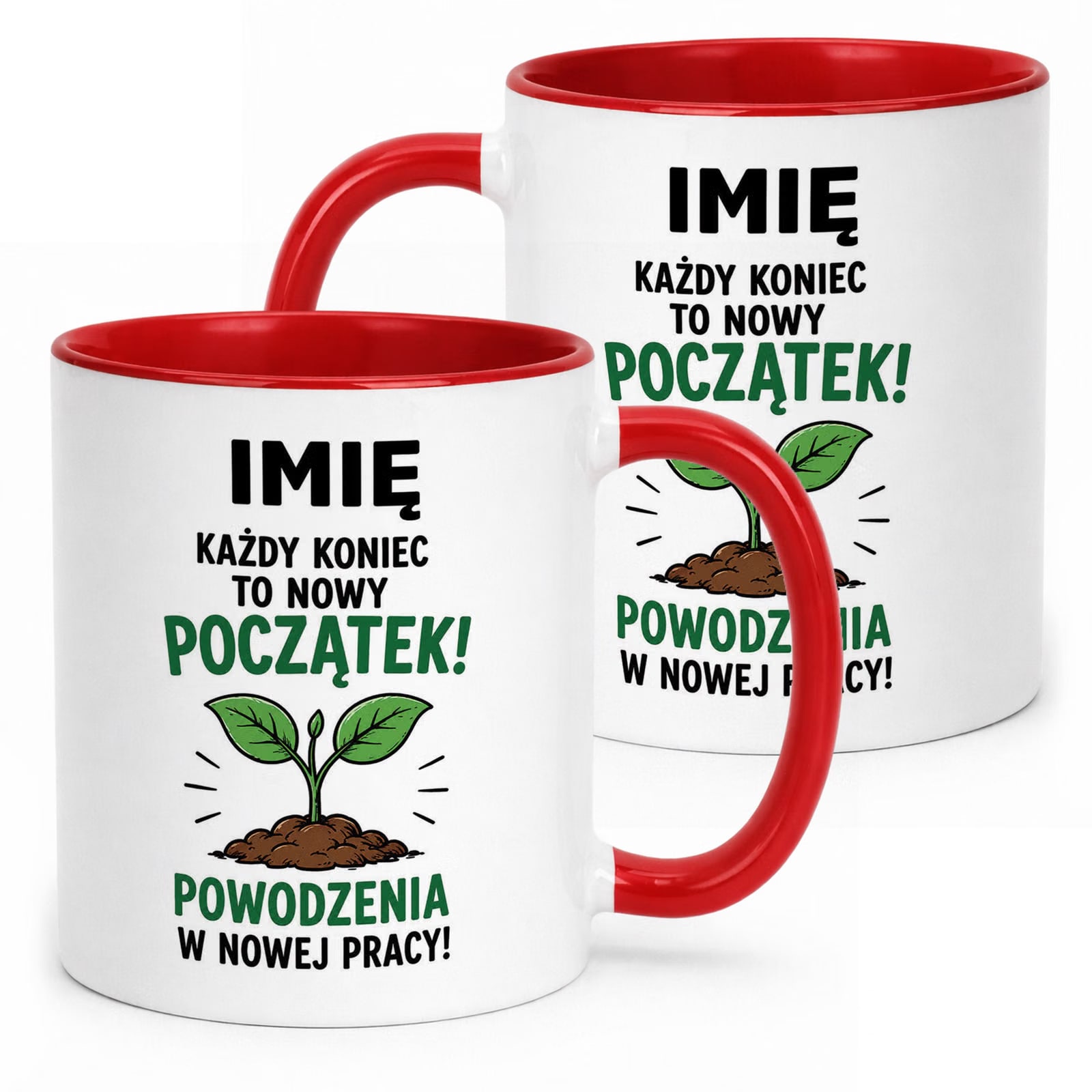 Kubek Czerwony Personalizowany z Nadrukiem Pożegnanie Odejście z Pracy