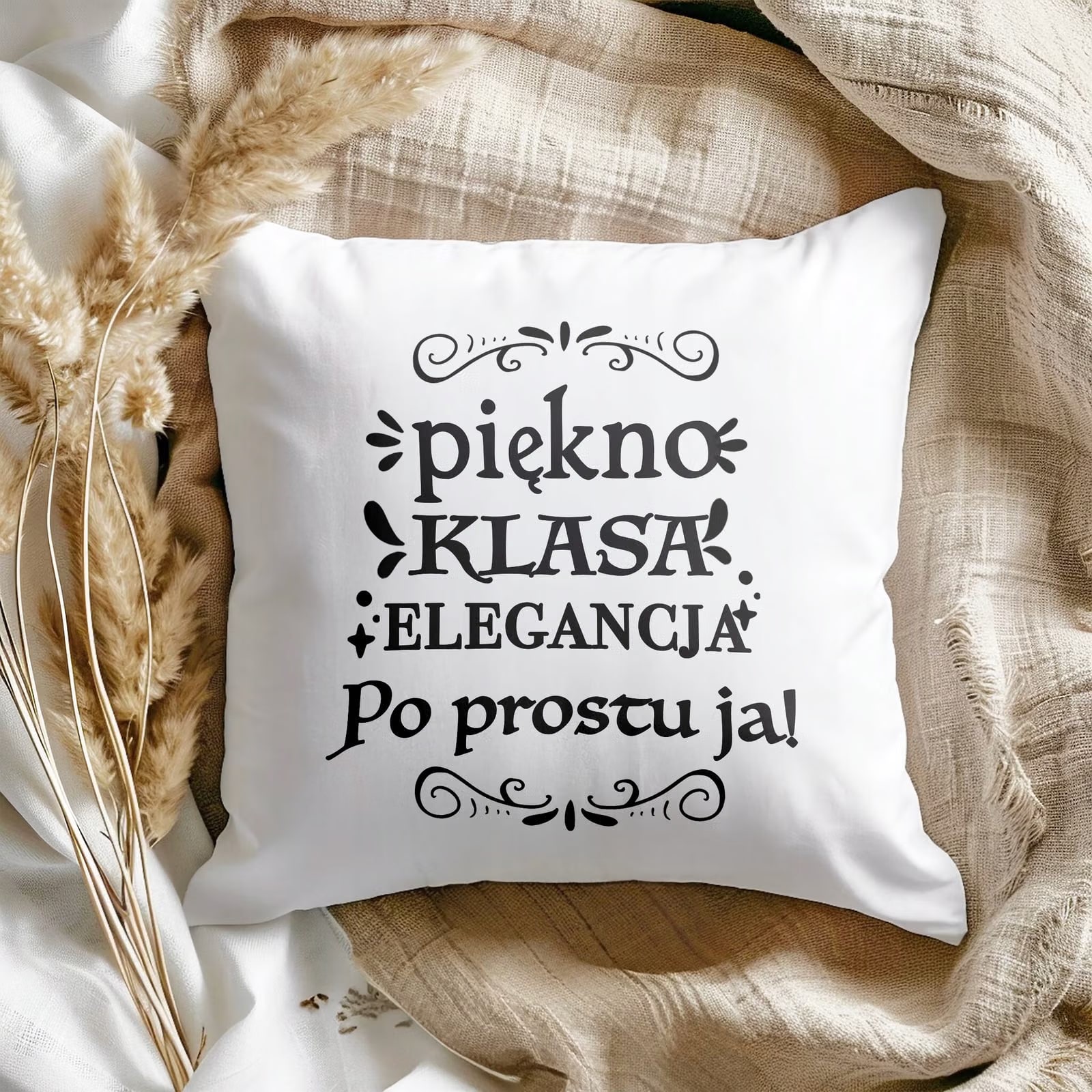 Poduszka 38x38cm Dzień Kobiet Prezent Dla Kobiety Piękno Klasa Elegancja