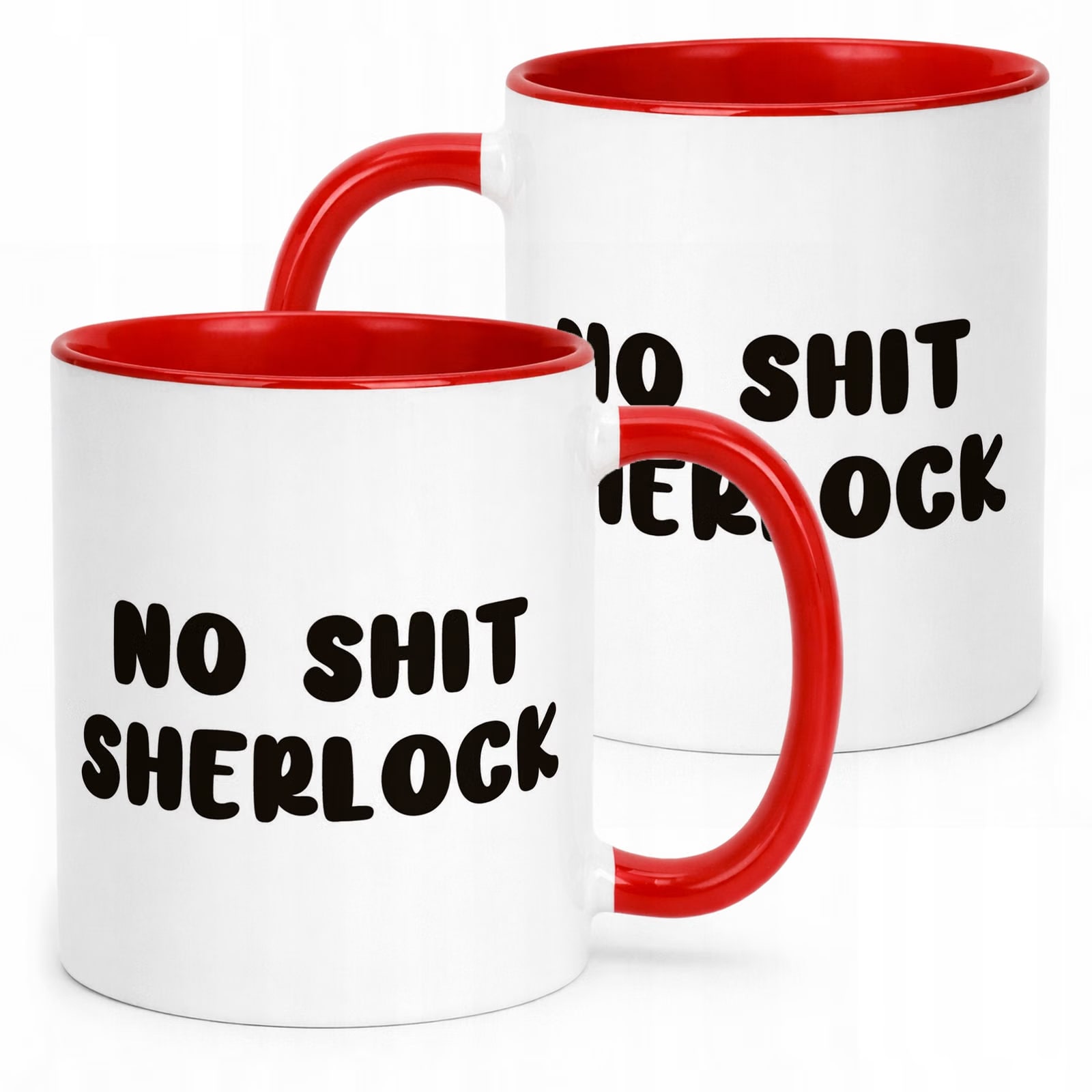 Kubek Czerwony No Shit Sherlock Śmieszny Zabawny Prezent