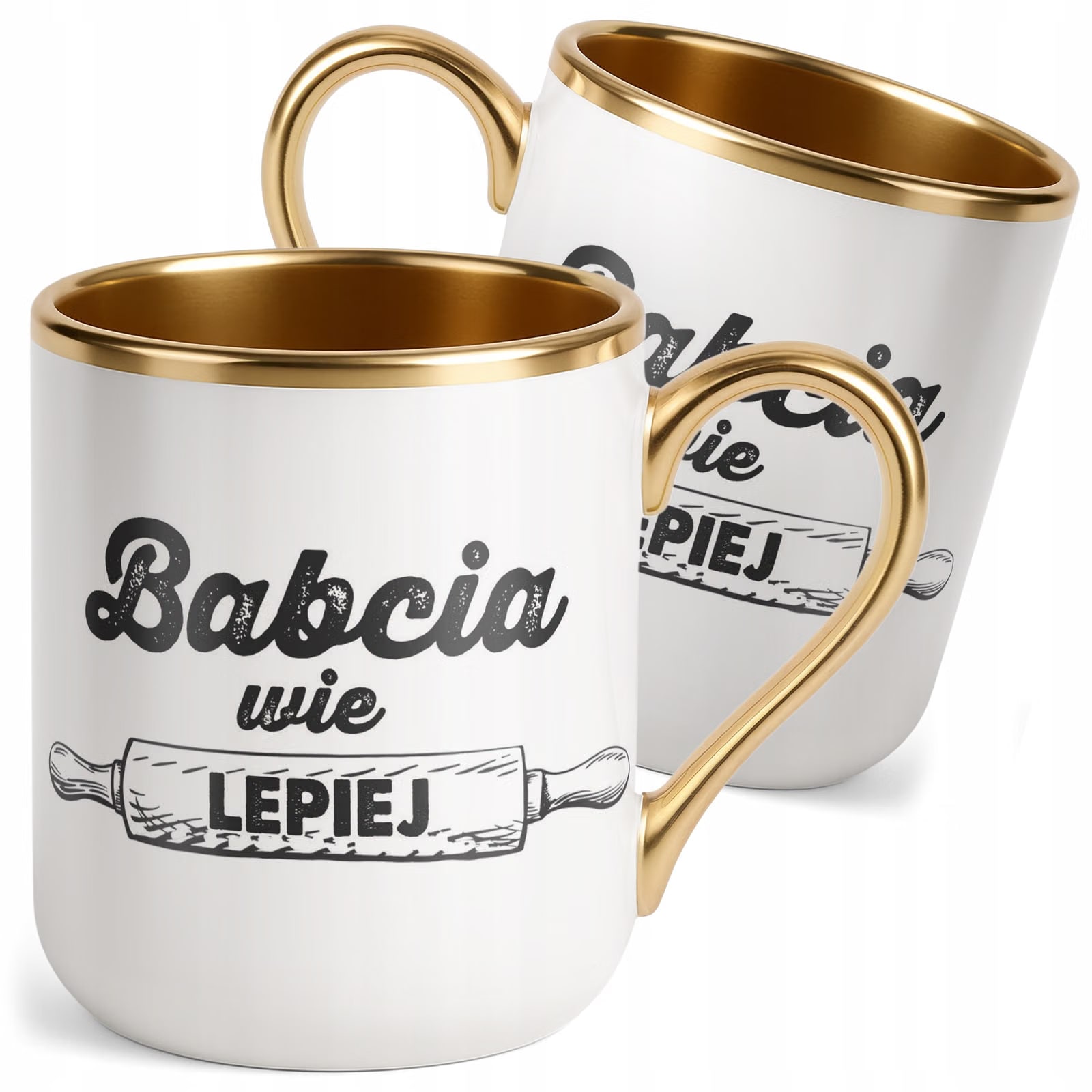Kubek Premium Złoty Dzień Babci Dla Babci Prezent Upominek