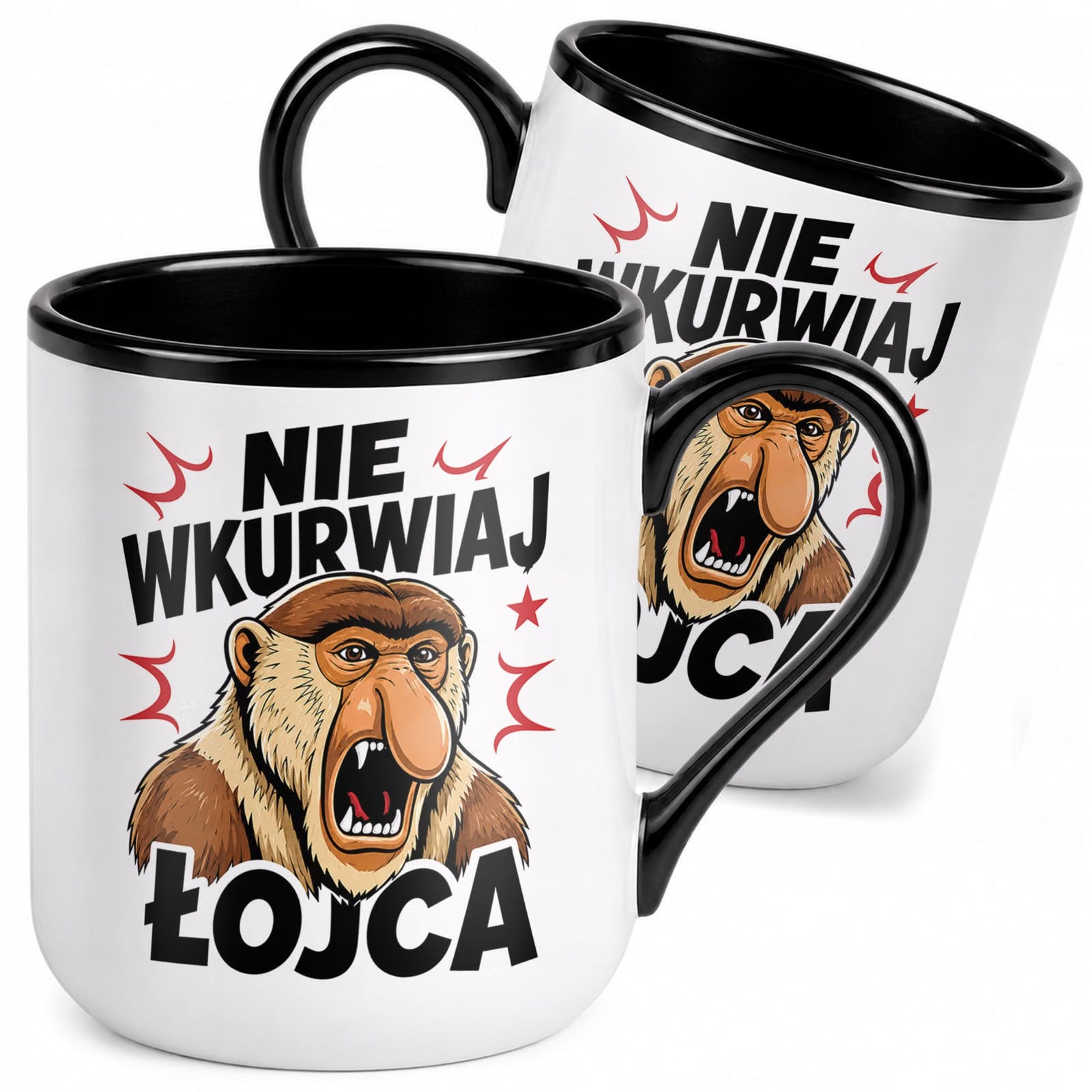 Kubek z nadrukiem Premium Czarny Dla Taty Dzień Ojca Upominek Prezent