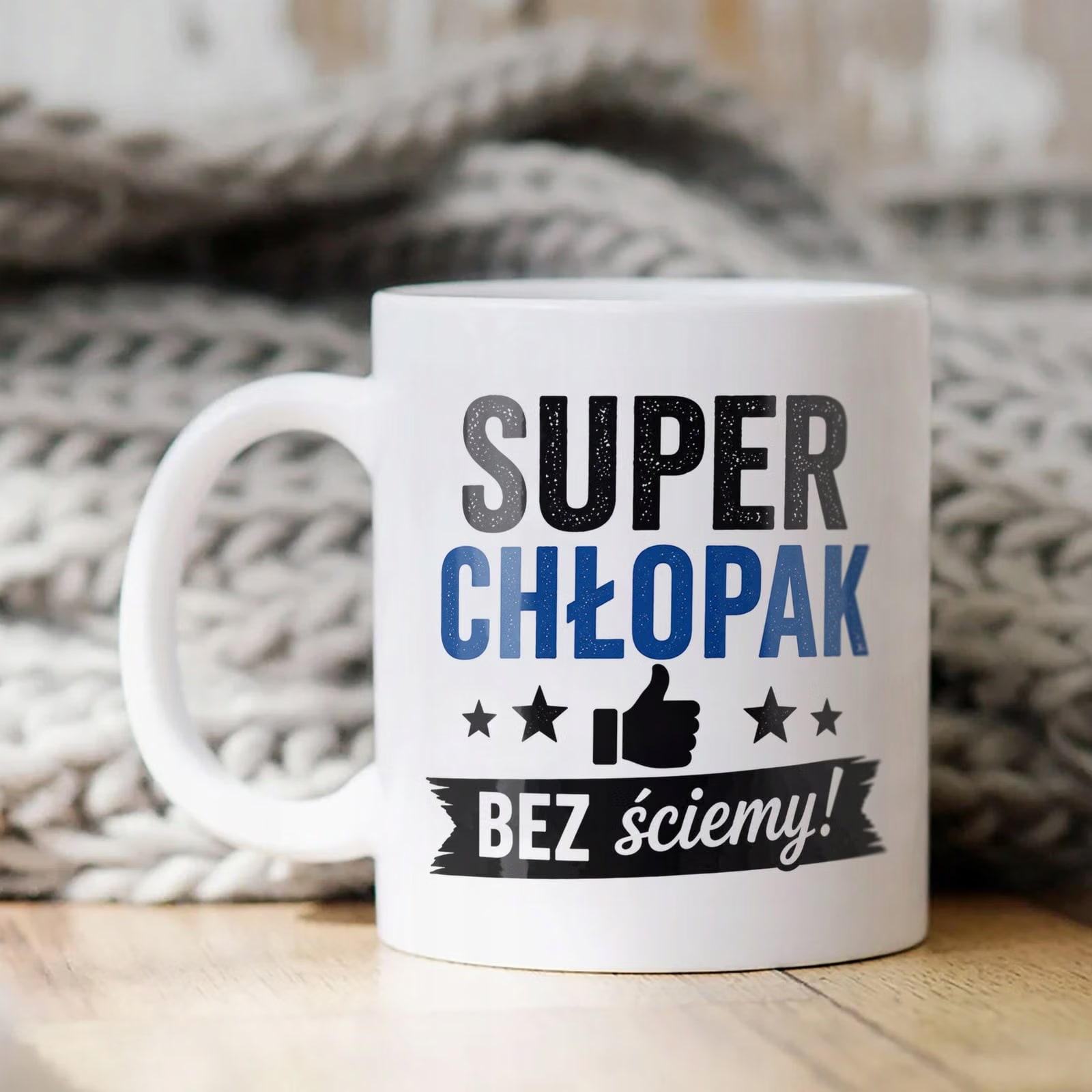Biały Kubek z nadrukiem Dzień Chłopaka Dla Mężczyzny Upominek Prezent