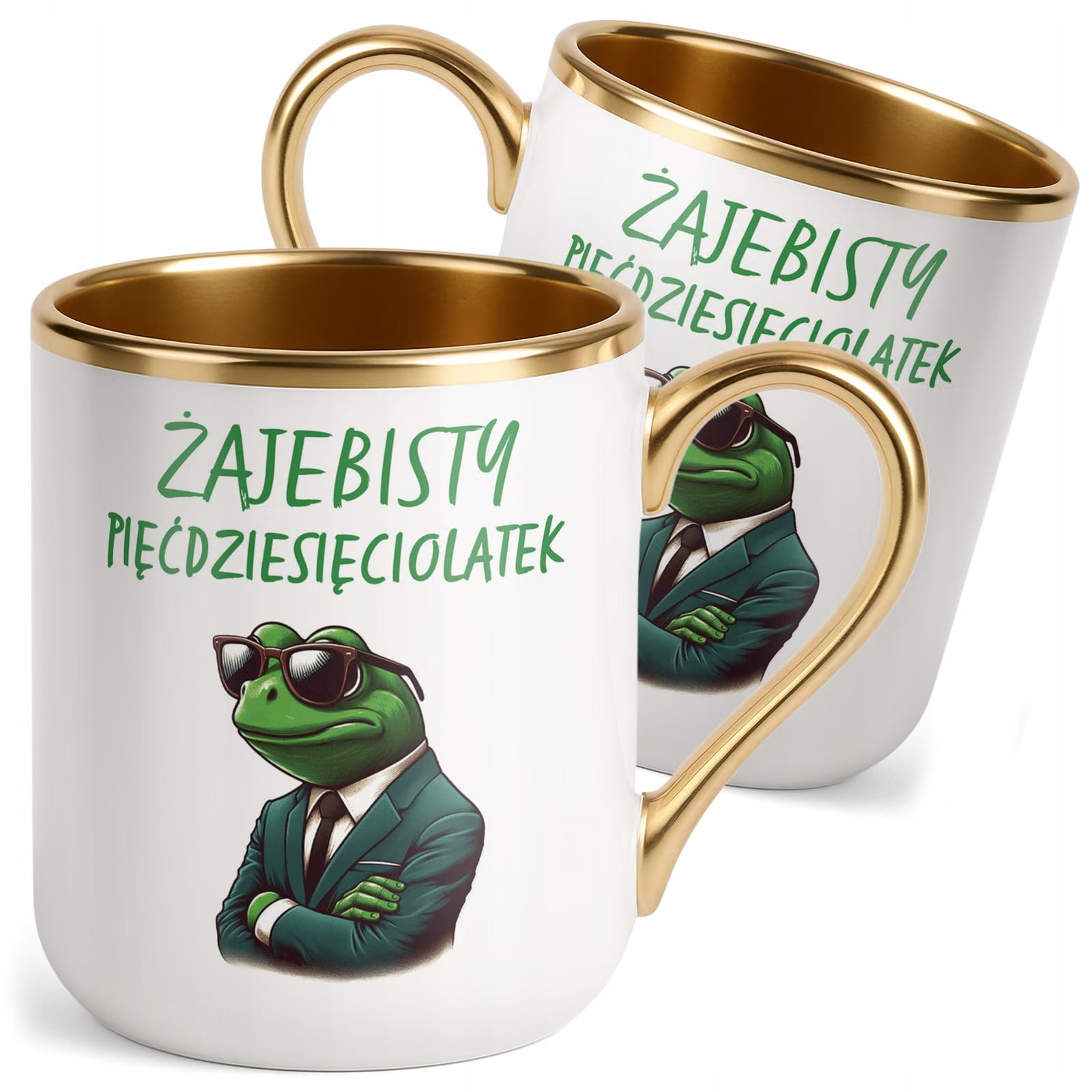 Kubek Premium Złoty Żajebisty 50 Dla Mężczyzny Na Urodziny Prezent