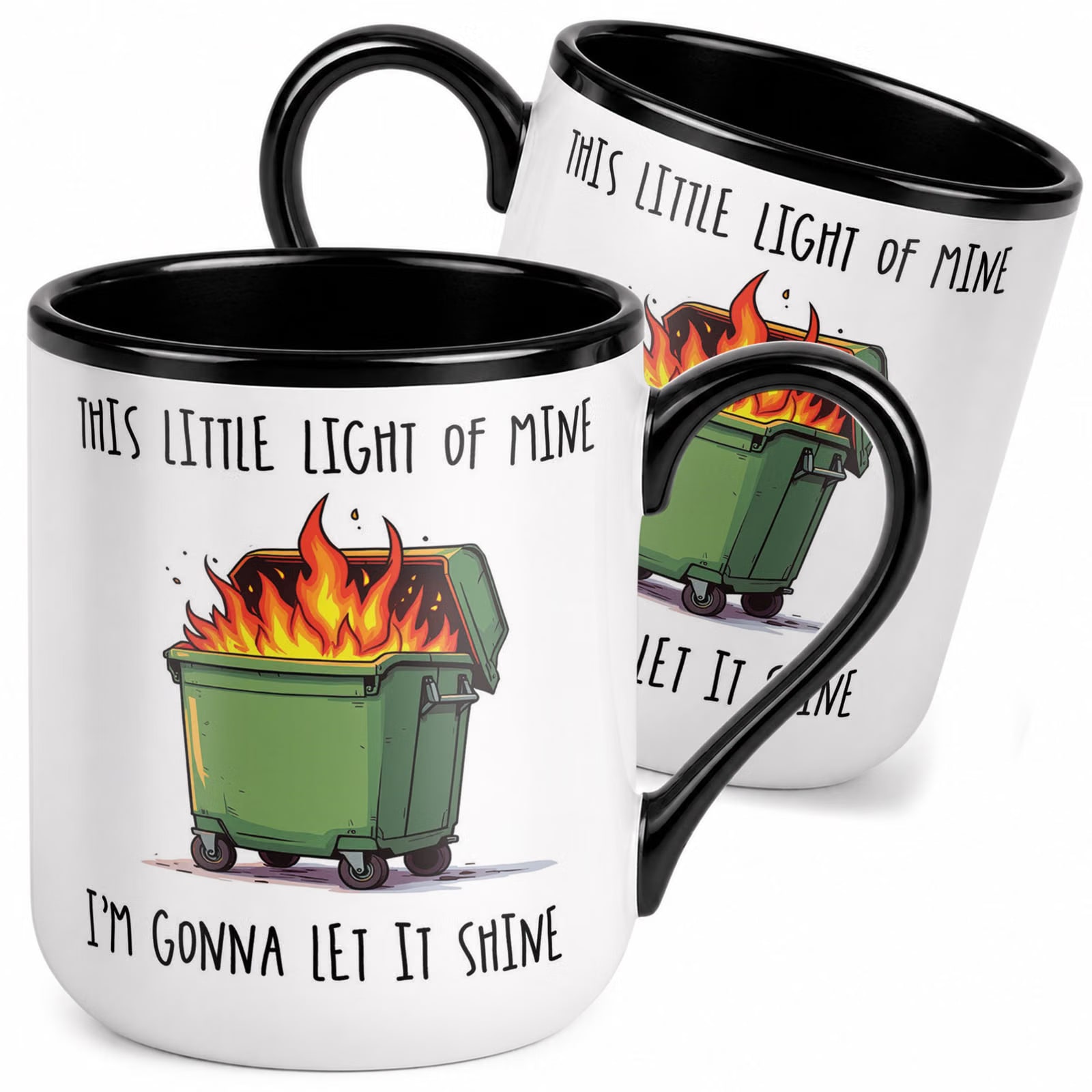Kubek z nadrukiem Premium Czarny This Little Light Of Mine Upominek Prezent
