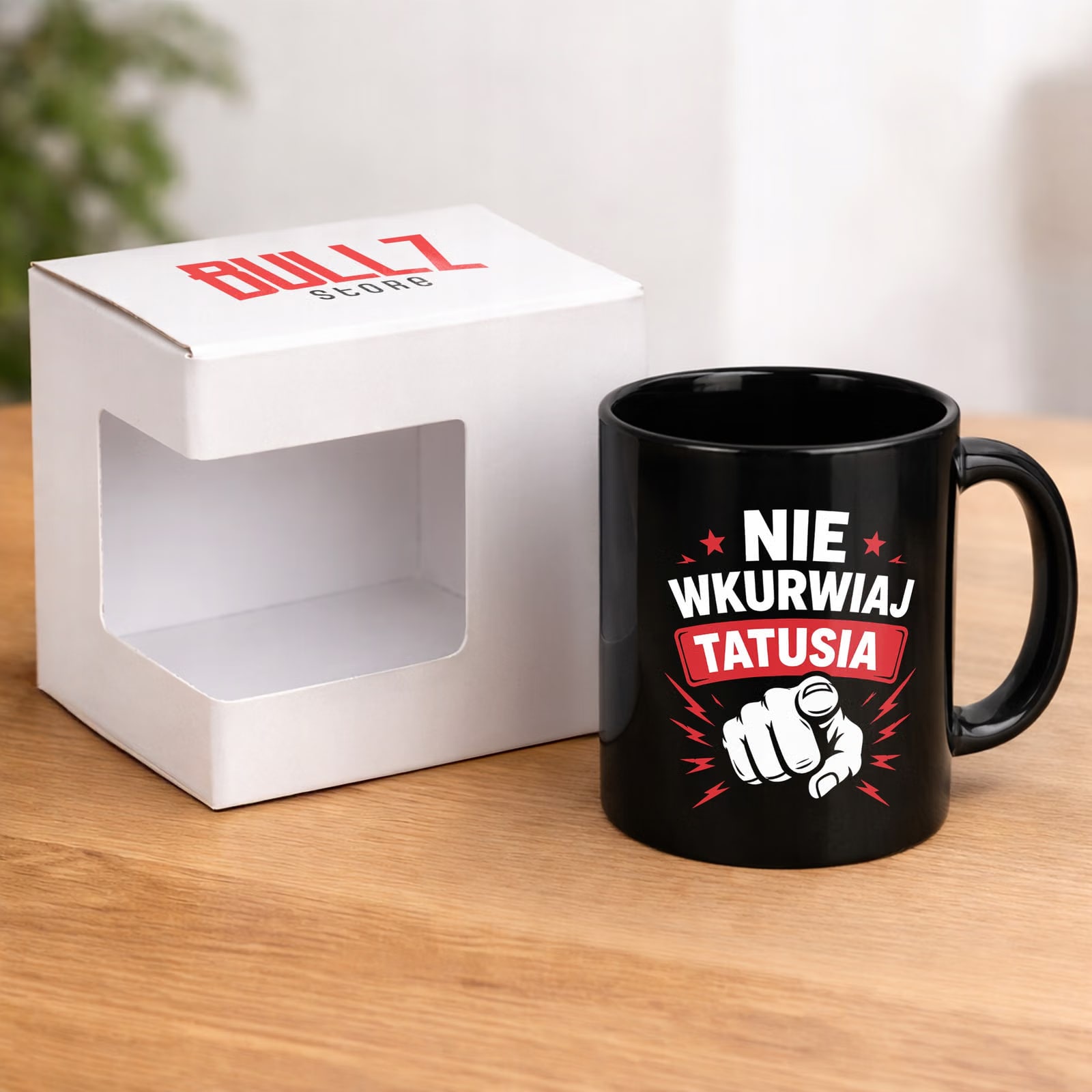 Kubek czarny dla taty prezent na Dzień Ojca upominek od serca dla tatusia