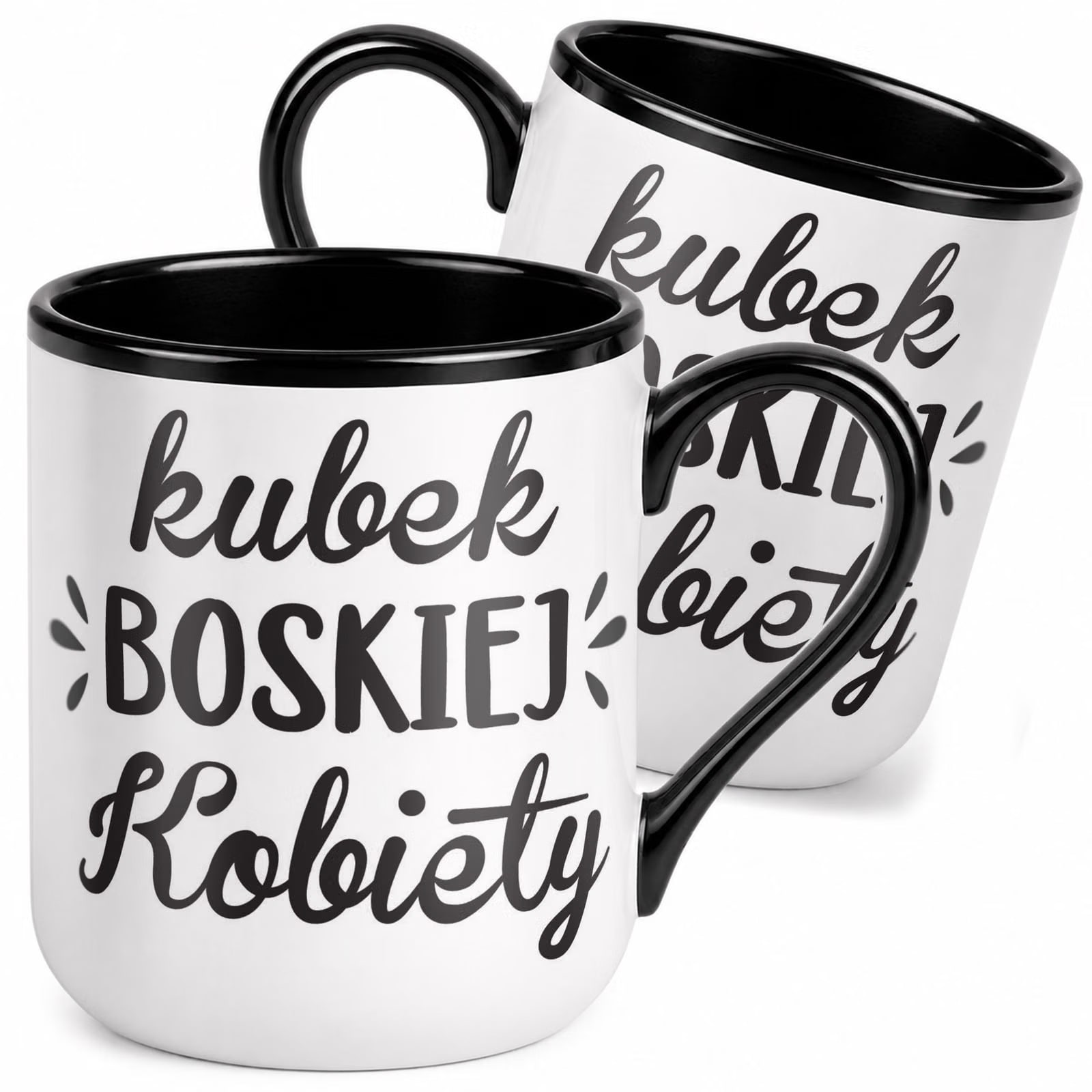 Kubek z nadrukiem Premium Czarny Dzień Kobiet Dla Kobiety Upominek Prezent
