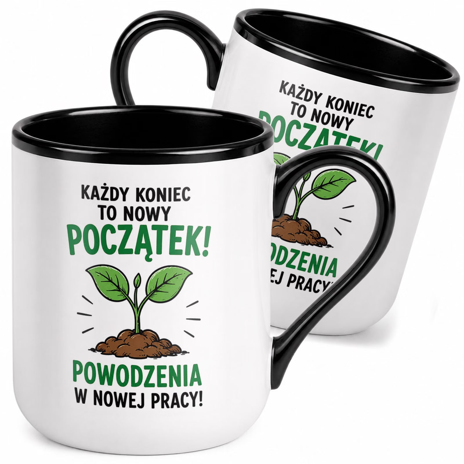 Kubek z nadrukiem Premium Czarny Pożegnanie Odejście z Pracy Prezent
