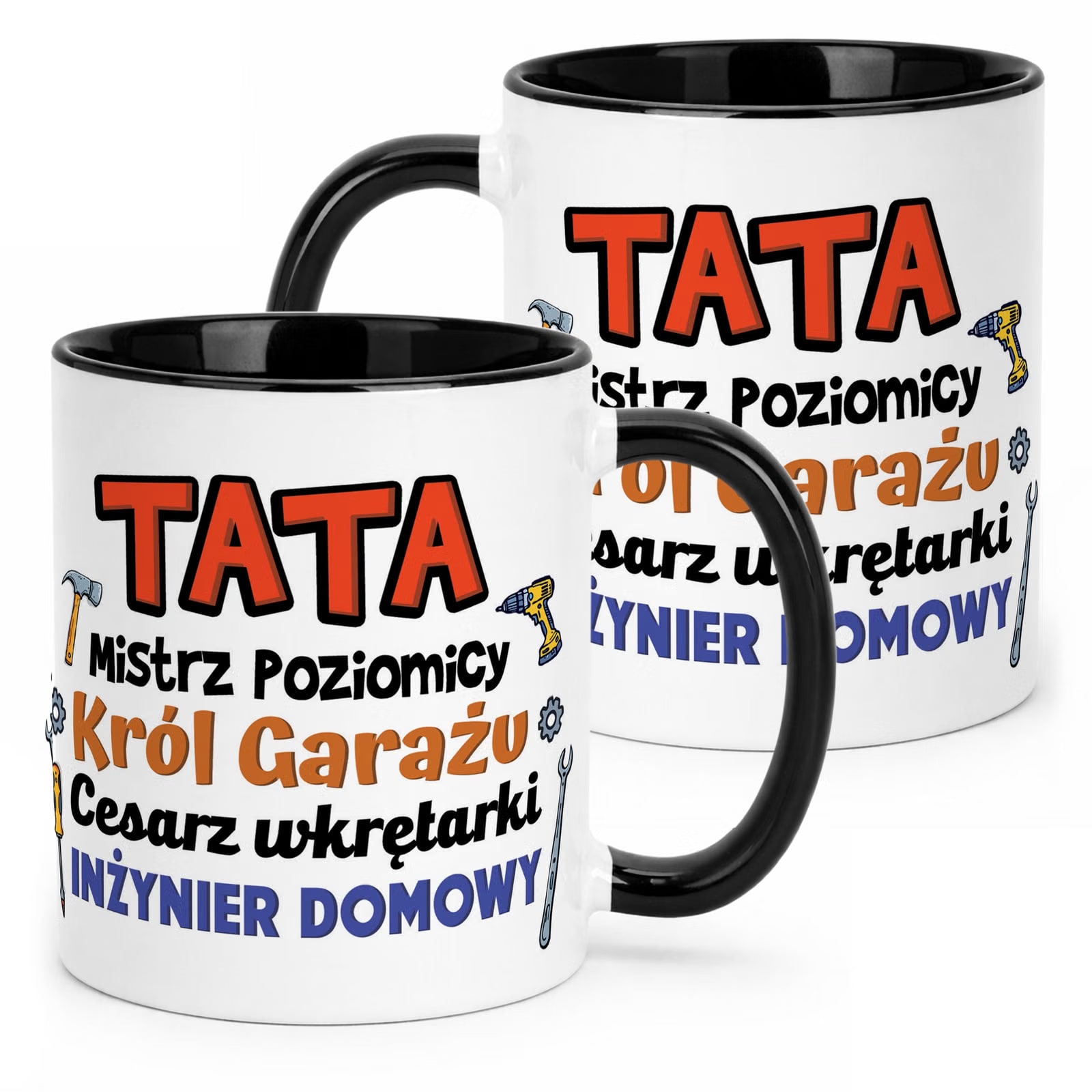 Kubek Czarny Dzień Ojca Dla Taty Majstra Prezent
