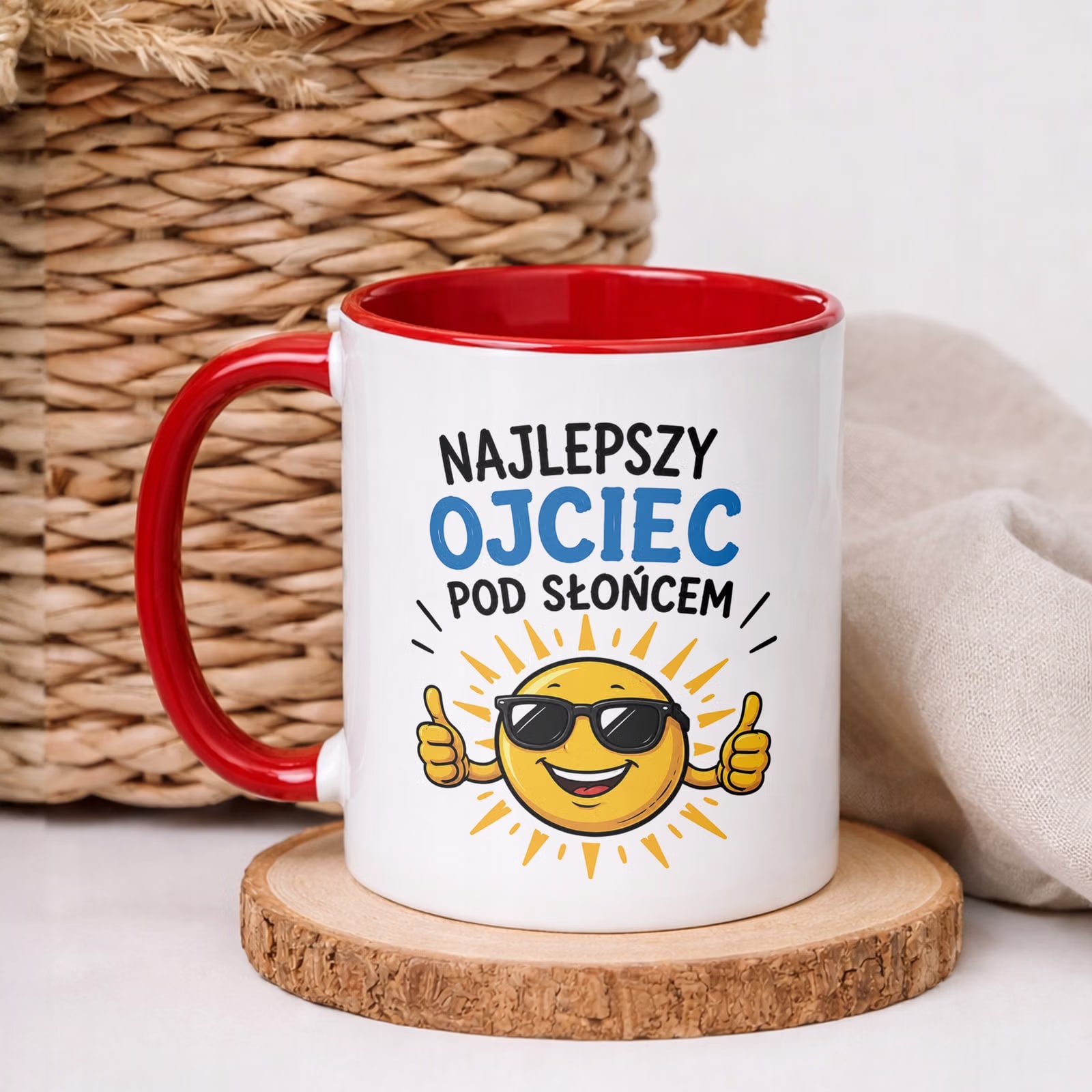 Kubek Czerwony Dzień Ojca upominek dla taty prezent