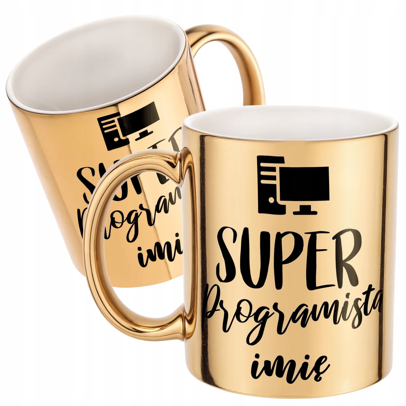 Złoty Kubek Personalizowany Super Programista Prezent Upominek