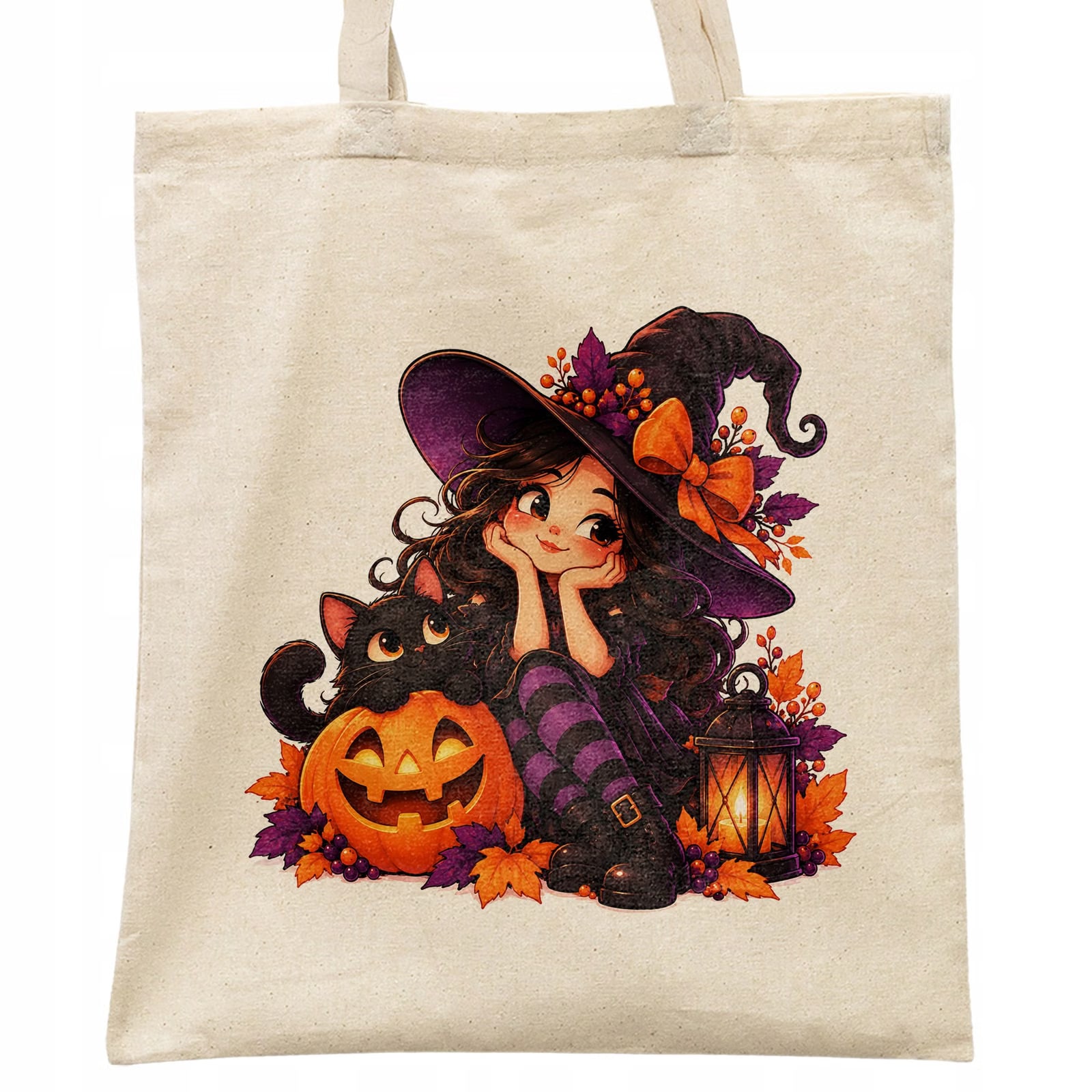 Torba shopper bawełniana halloween na zakupy z nadrukiem prezent