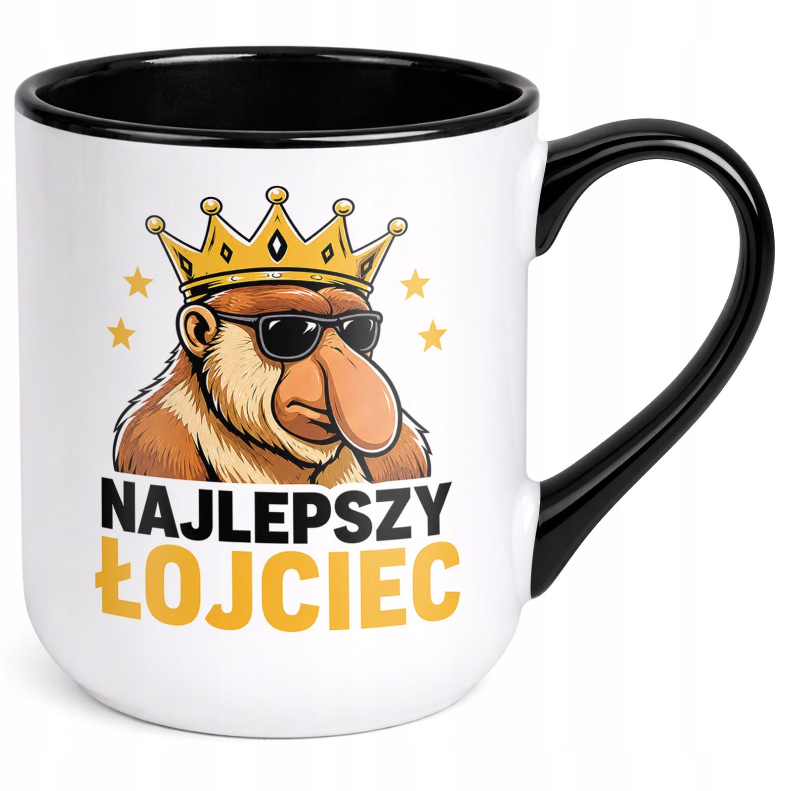 Kubek z nadrukiem Premium Czarny Dla Taty Dzień Ojca Upominek Prezent