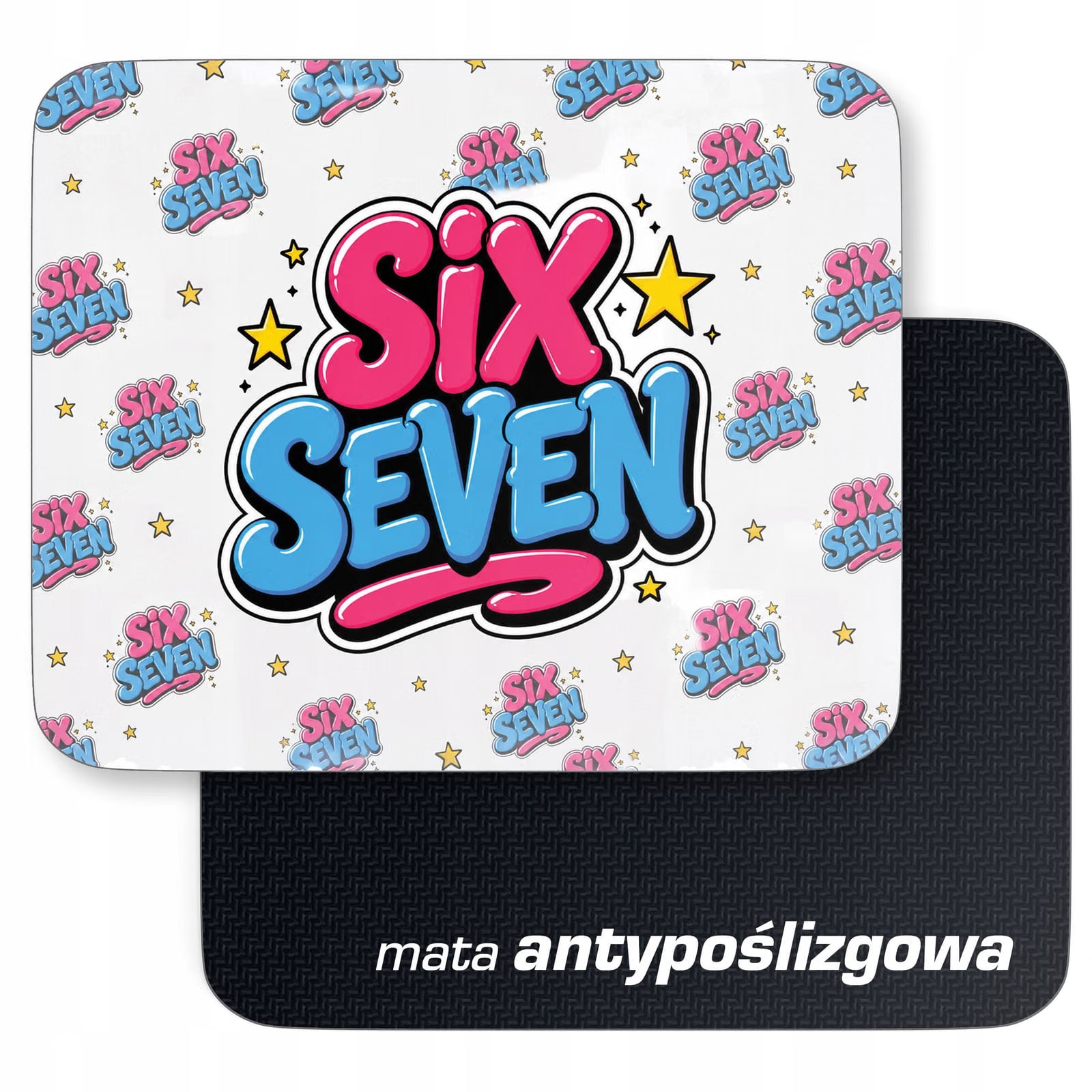 Zestaw Kubek Różowy Podkładka pod mysz z nadrukiem 67 Six Seven