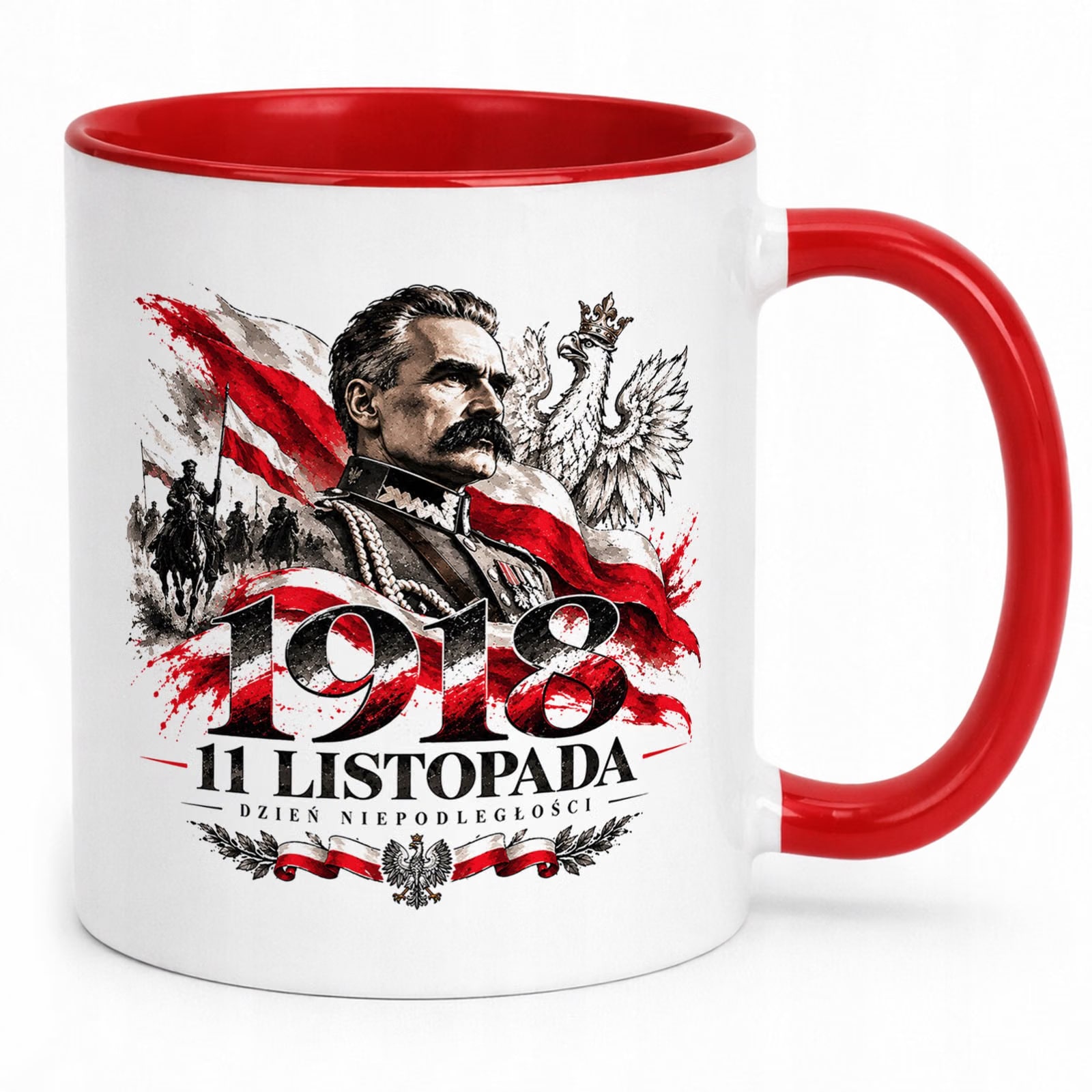 Kubek Czerwony z Nadrukiem Patriotyczny Święto Niepodległości Polska