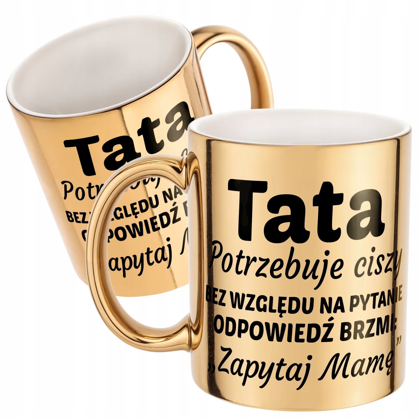 Złoty Kubek Dzień Ojca Dla Taty Tata Potrzebuje Ciszy Prezent