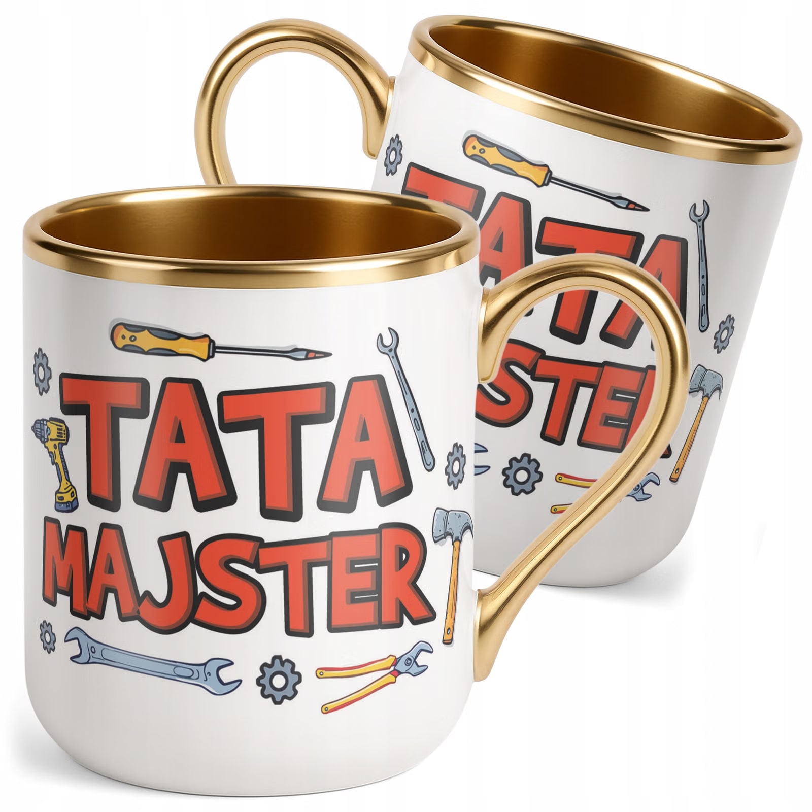 Kubek Premium Złoty Dzień Ojca Dla Taty Tata Majster Prezent