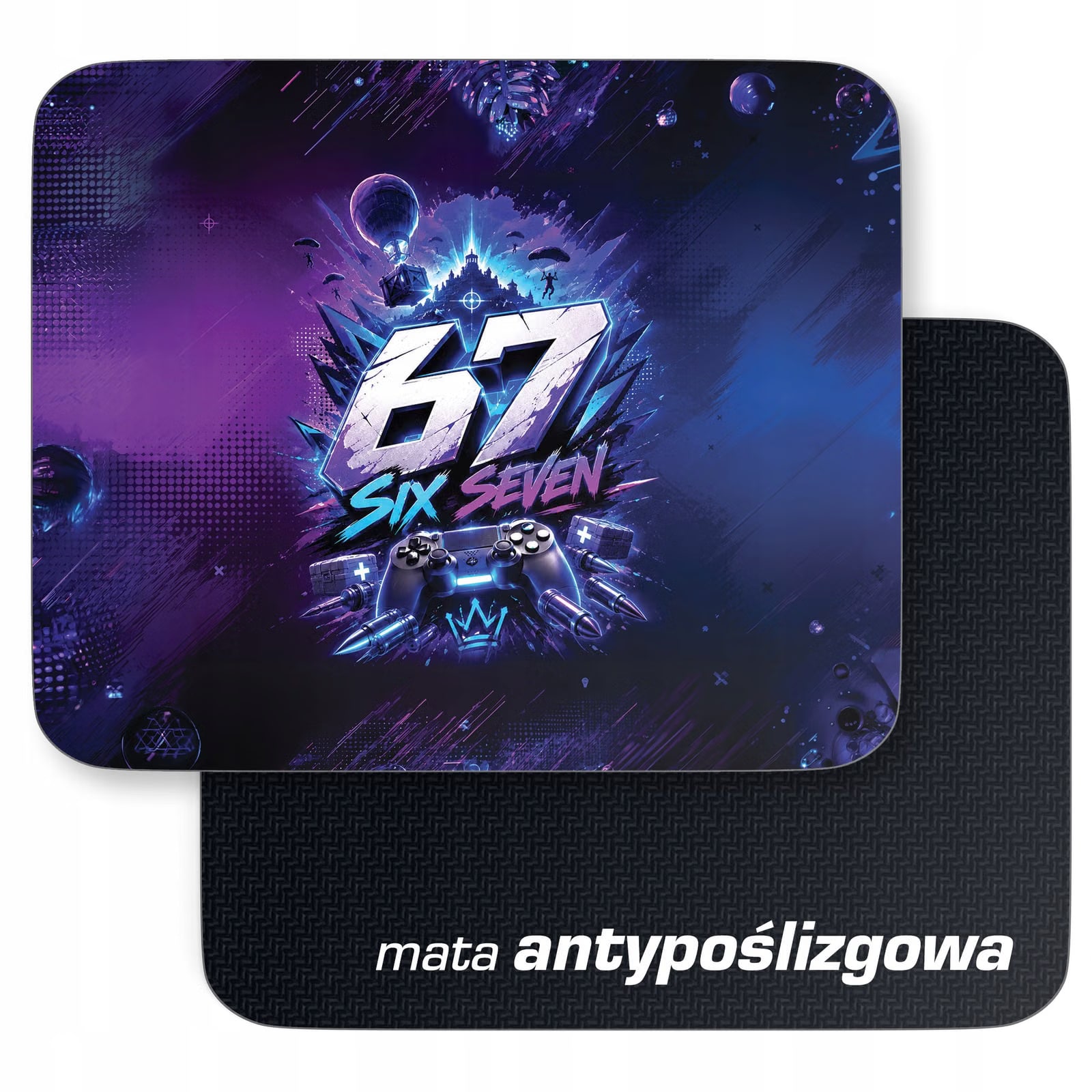 Zestaw Kubek Różowy Podkładka pod mysz z nadrukiem 67 Six Seven