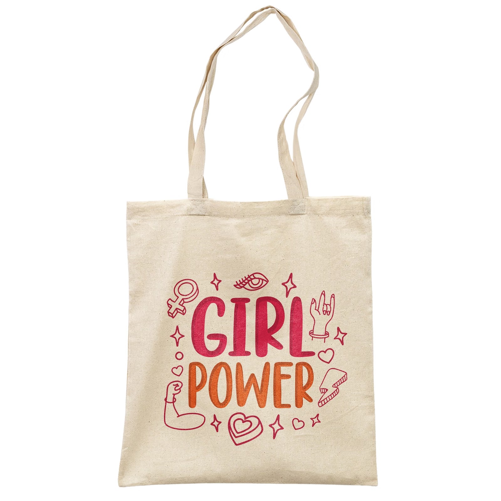 Torba bawełniana na zakupy prezent na Dzień Kobiet Girl Power Upominek