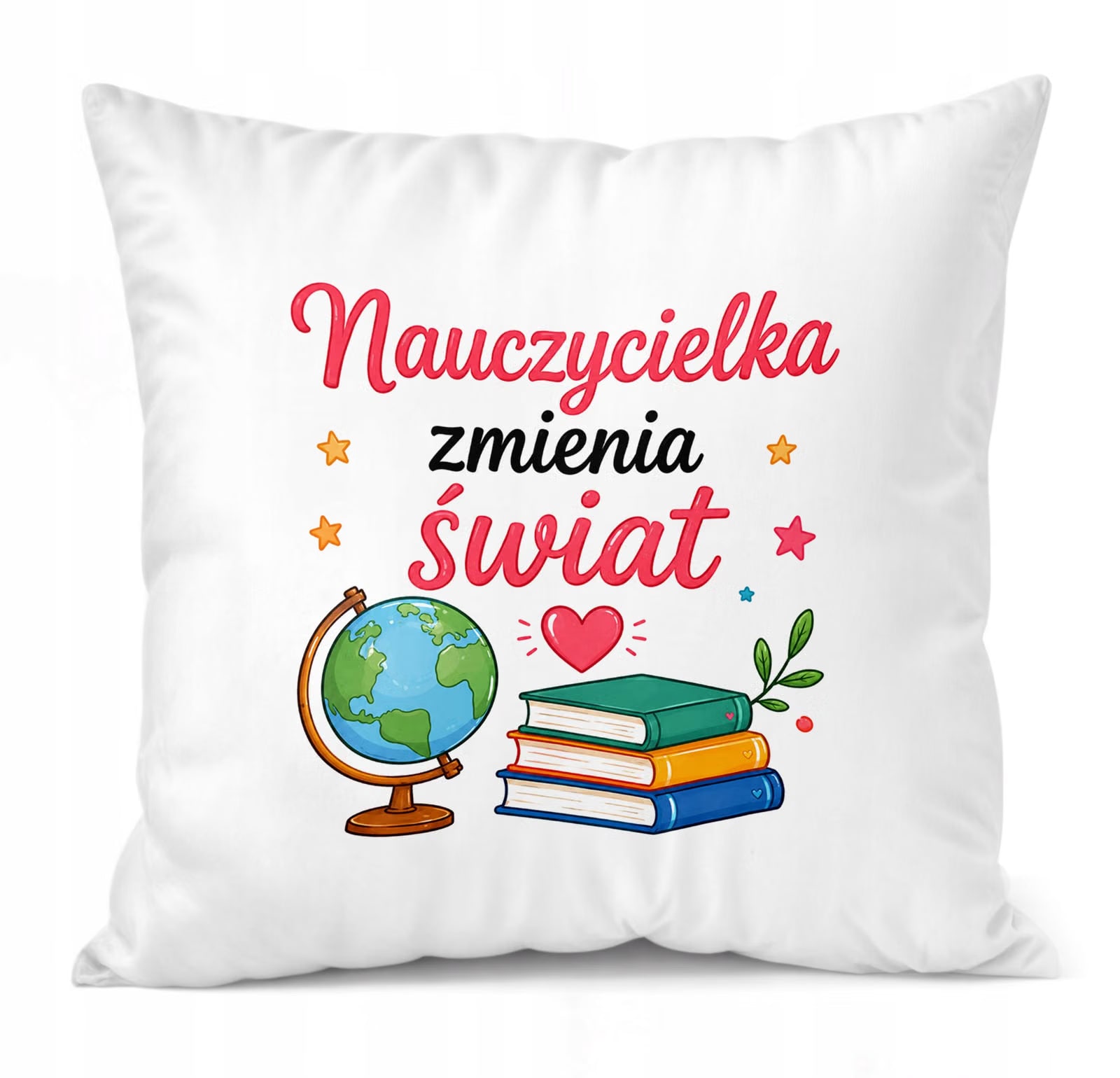 Poduszka Jasiek 38x38cm z Nadrukiem Dzień Nauczyciela Prezent Upominek