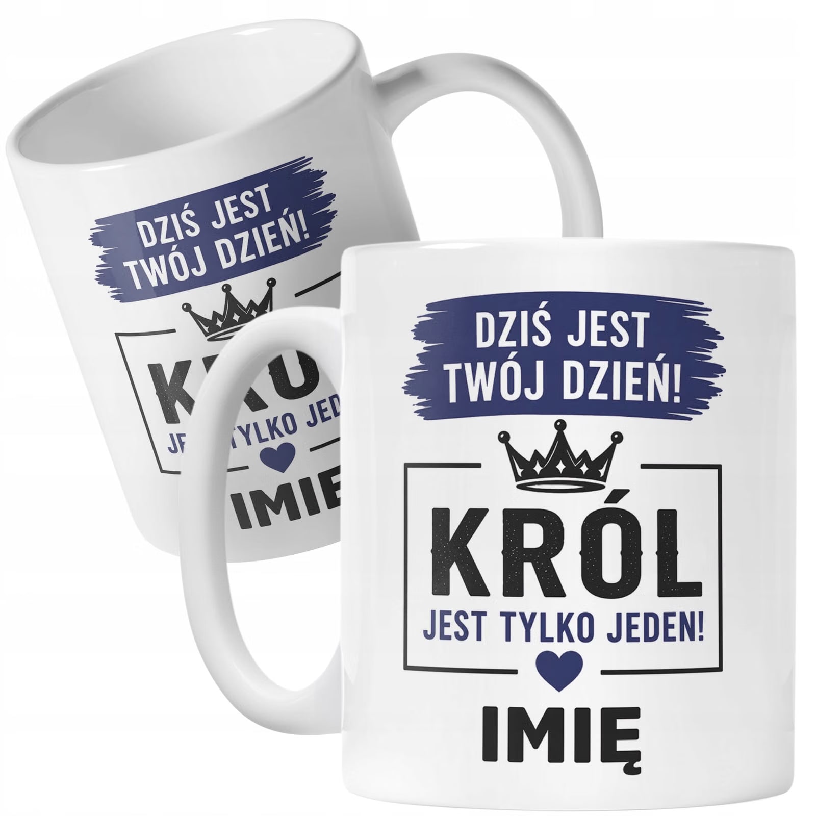 Biały Kubek personalizowany z nadrukiem Dzień Chłopaka Dla Mężczyzny